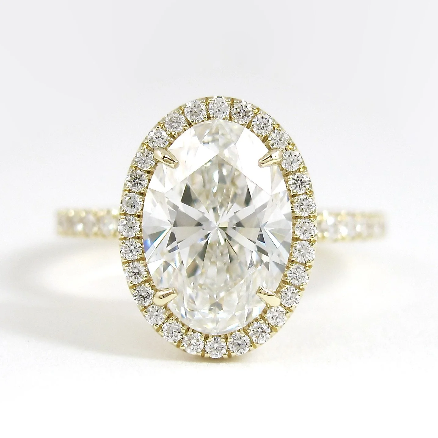 Open Gallery Halo Setting (Oval) (Yellow)