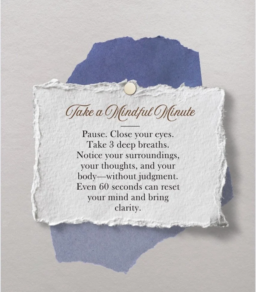 Life moves fast but even a single mindful minute can make a difference especially if you are someone with a case of the &ldquo;Mondays.&rdquo; Today, give yourself permission to pause. Close your eyes, breathe deeply, and simply notice the present mo