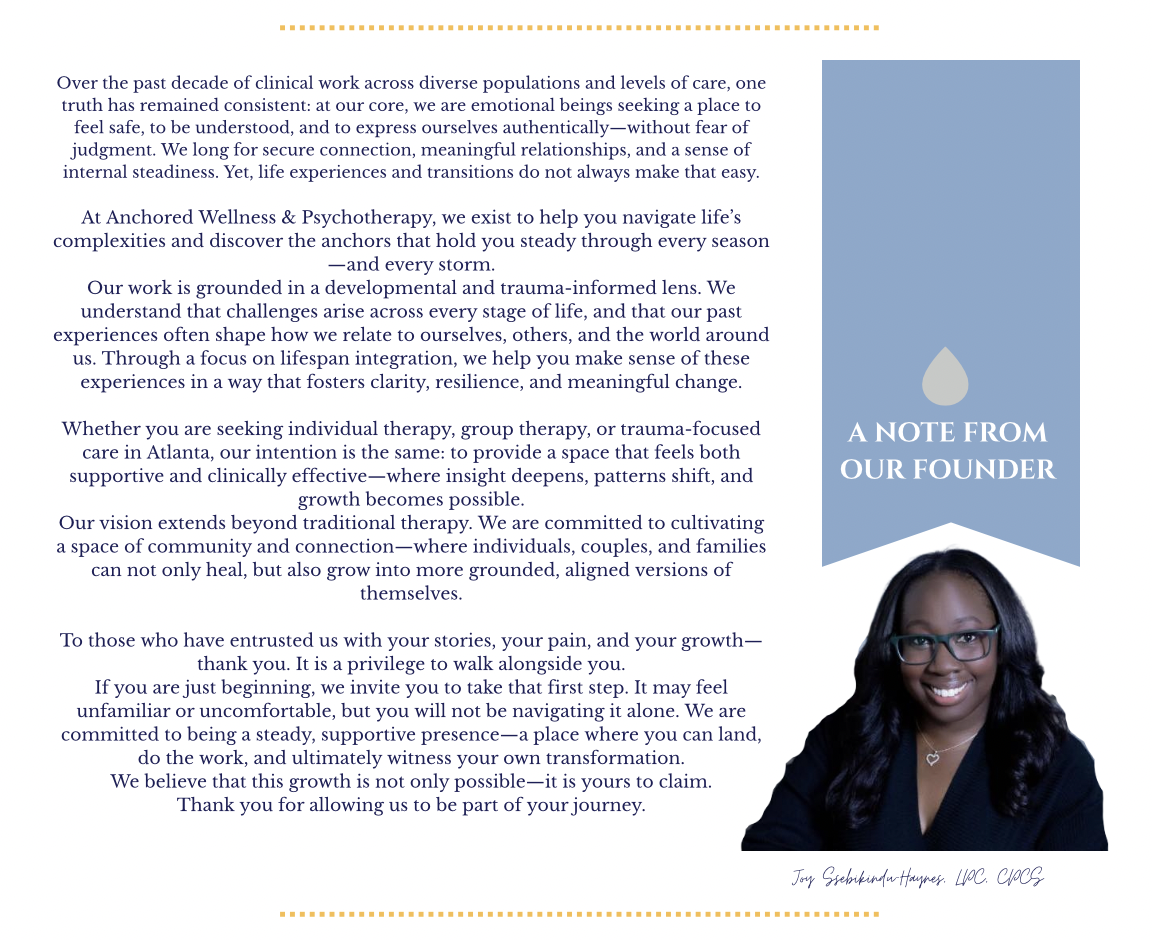 Anchored Wellness & Psychotherapy