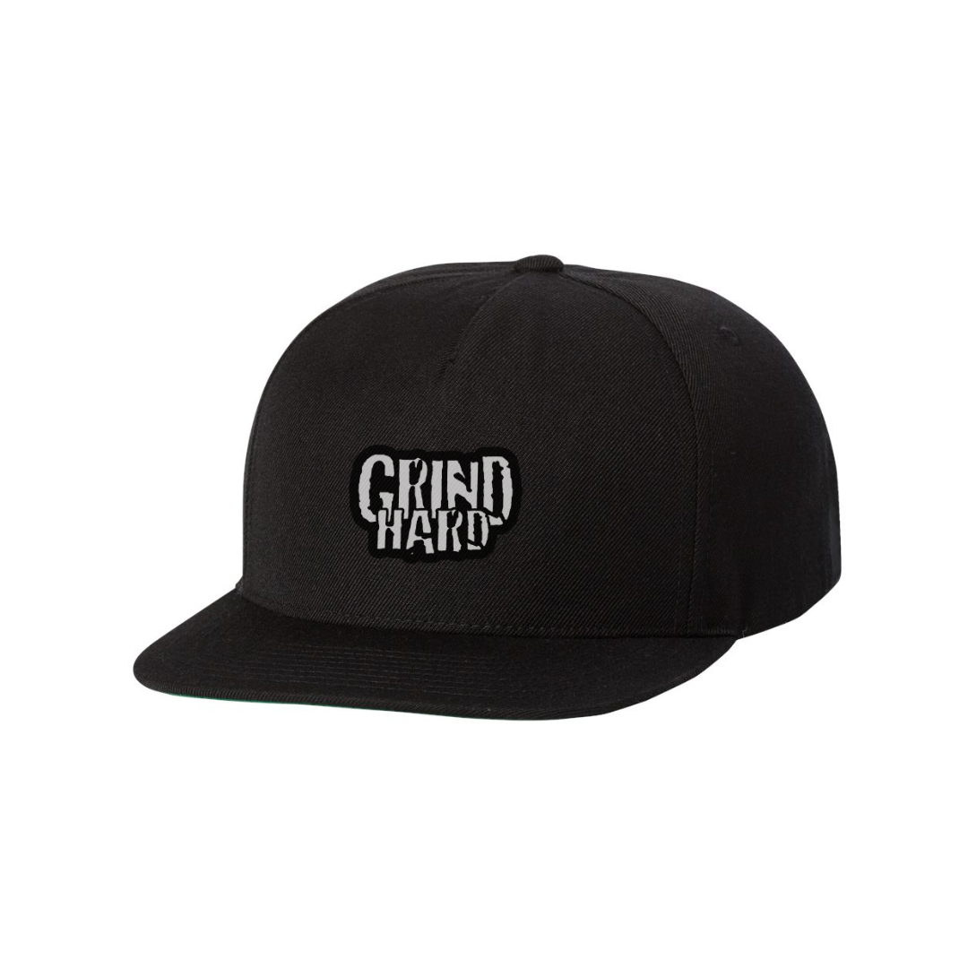 Black Grind Hard Snapback