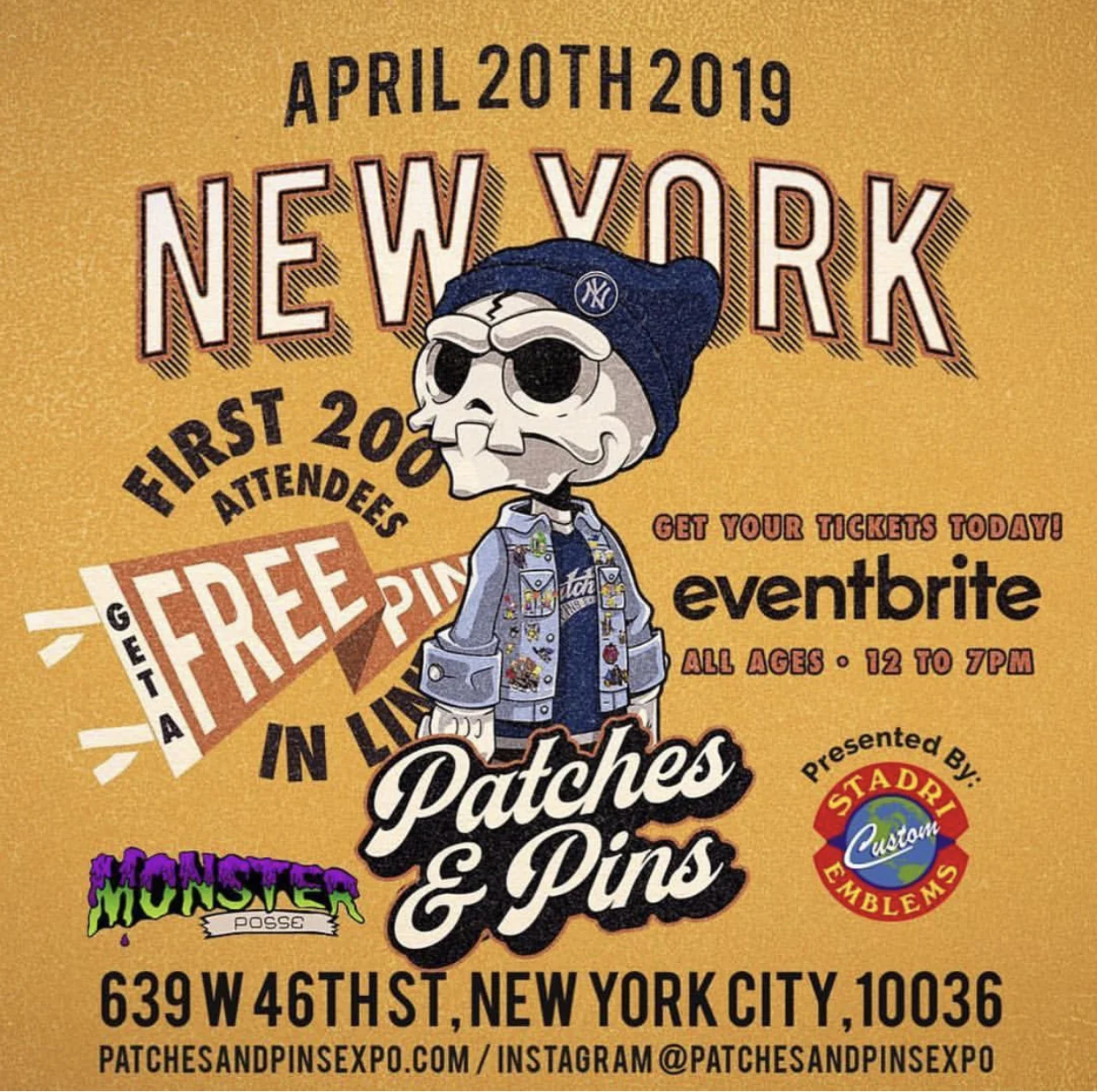 Patches &amp; Pins NYC - April 20th, 2019