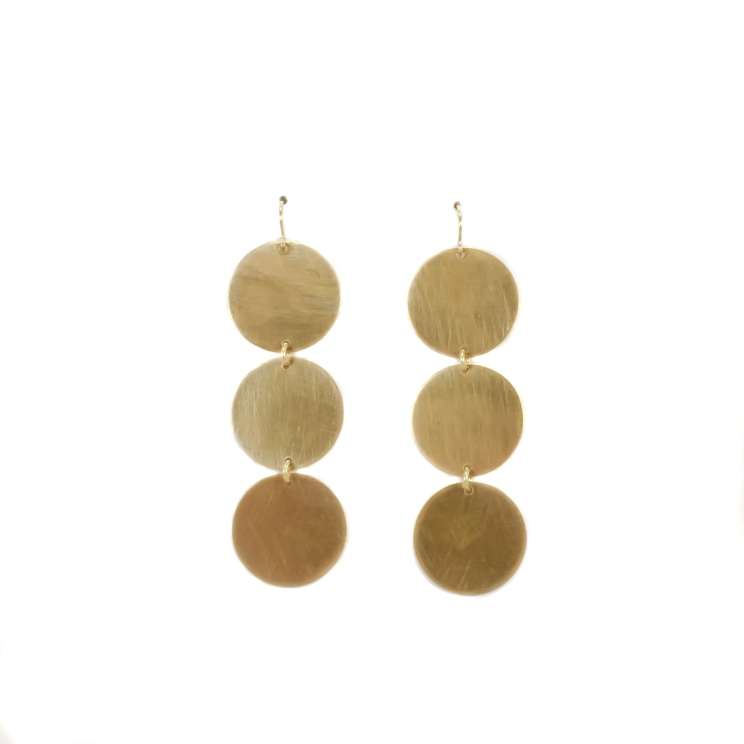Triple Disc Earrings