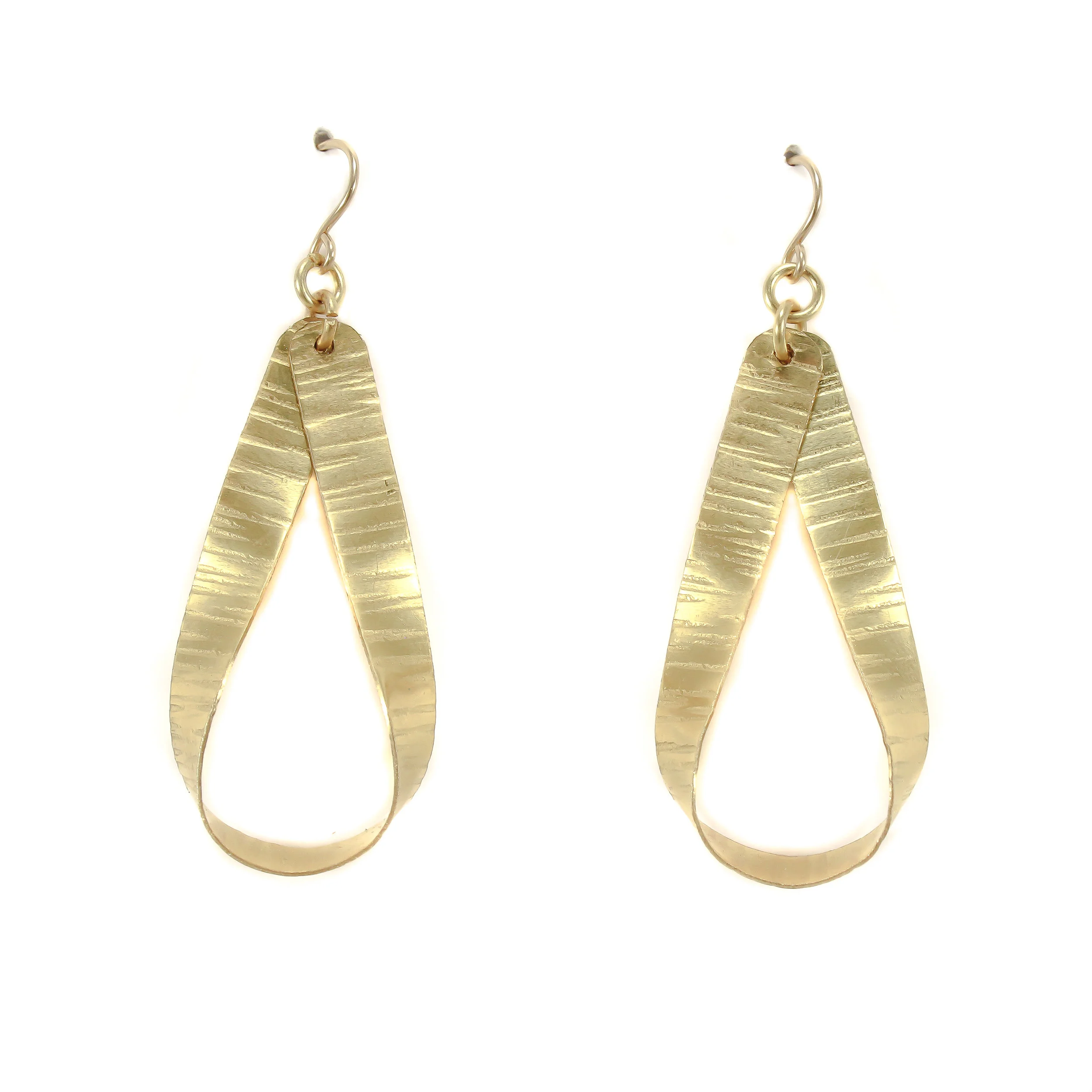 Hammered Loop Hoops - Small