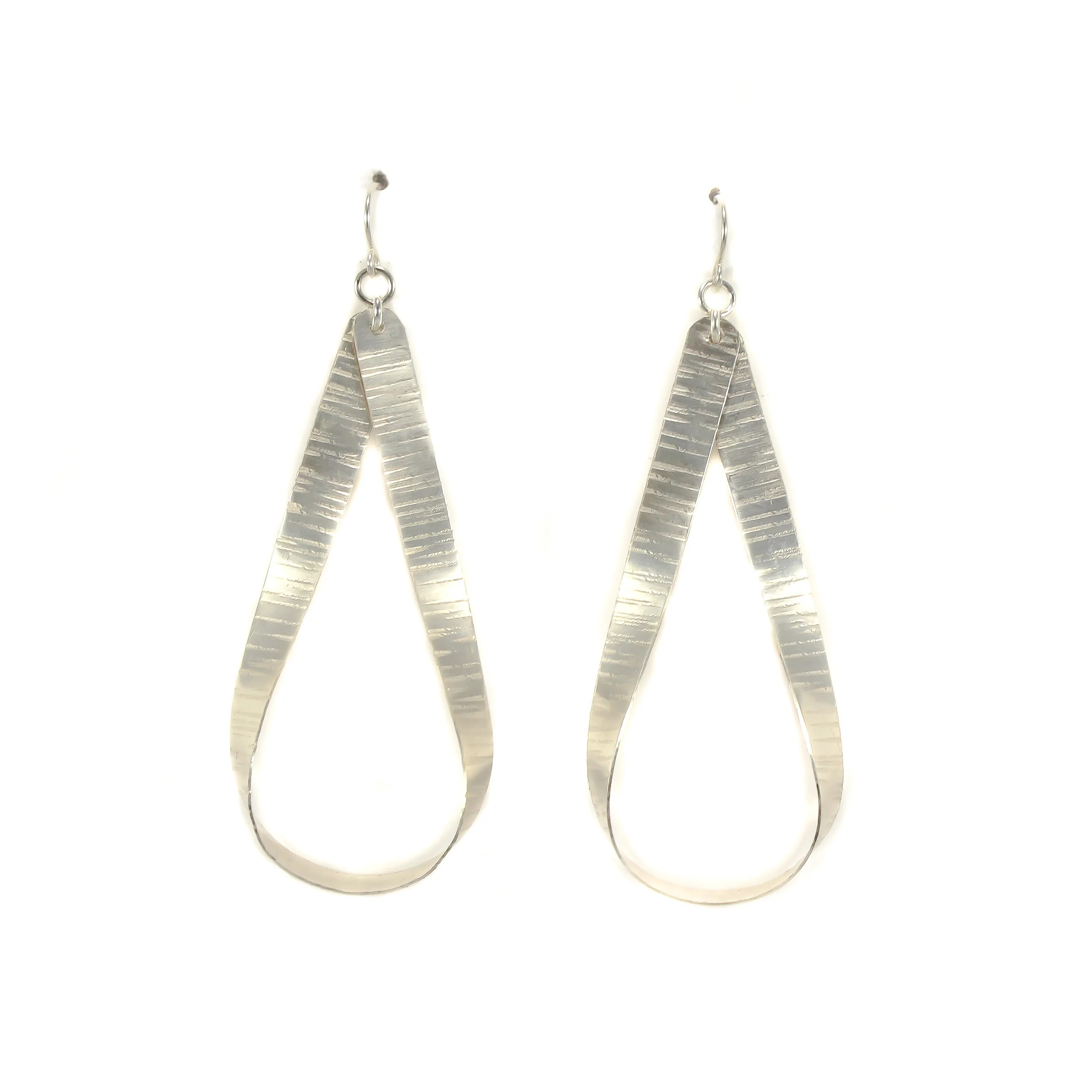 Hammered Loop Hoops - Large