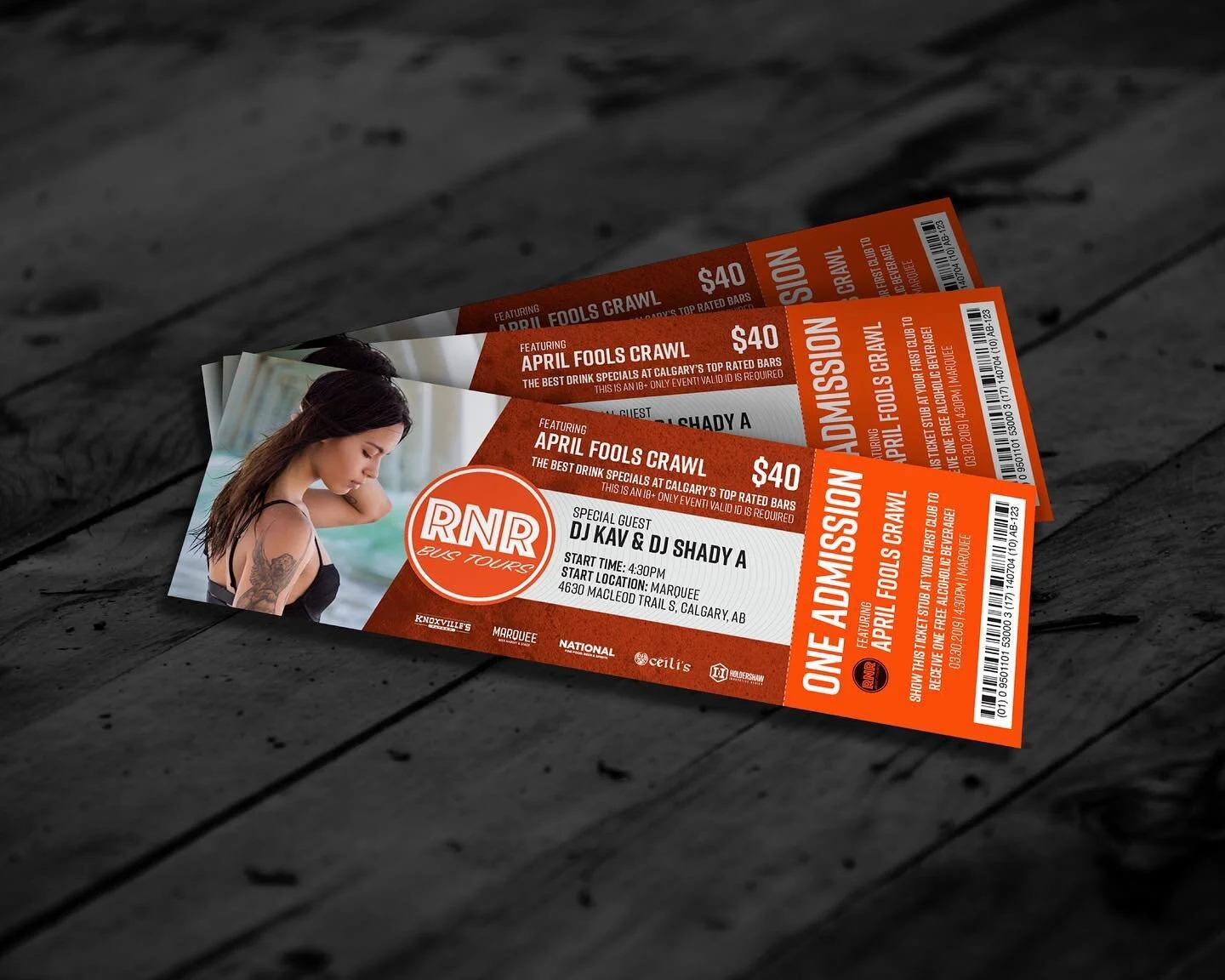 RNR Bus Tours Branding
#newlooks #mockups #rnr #bustours #pubcrawling #barhopping #partybuses #timetoparty #printdesigns #branddesigns #businessdesigns #brandidentities #visualdesigns #targetaudience #admission #ticketsdesigns #instagram #instadesign