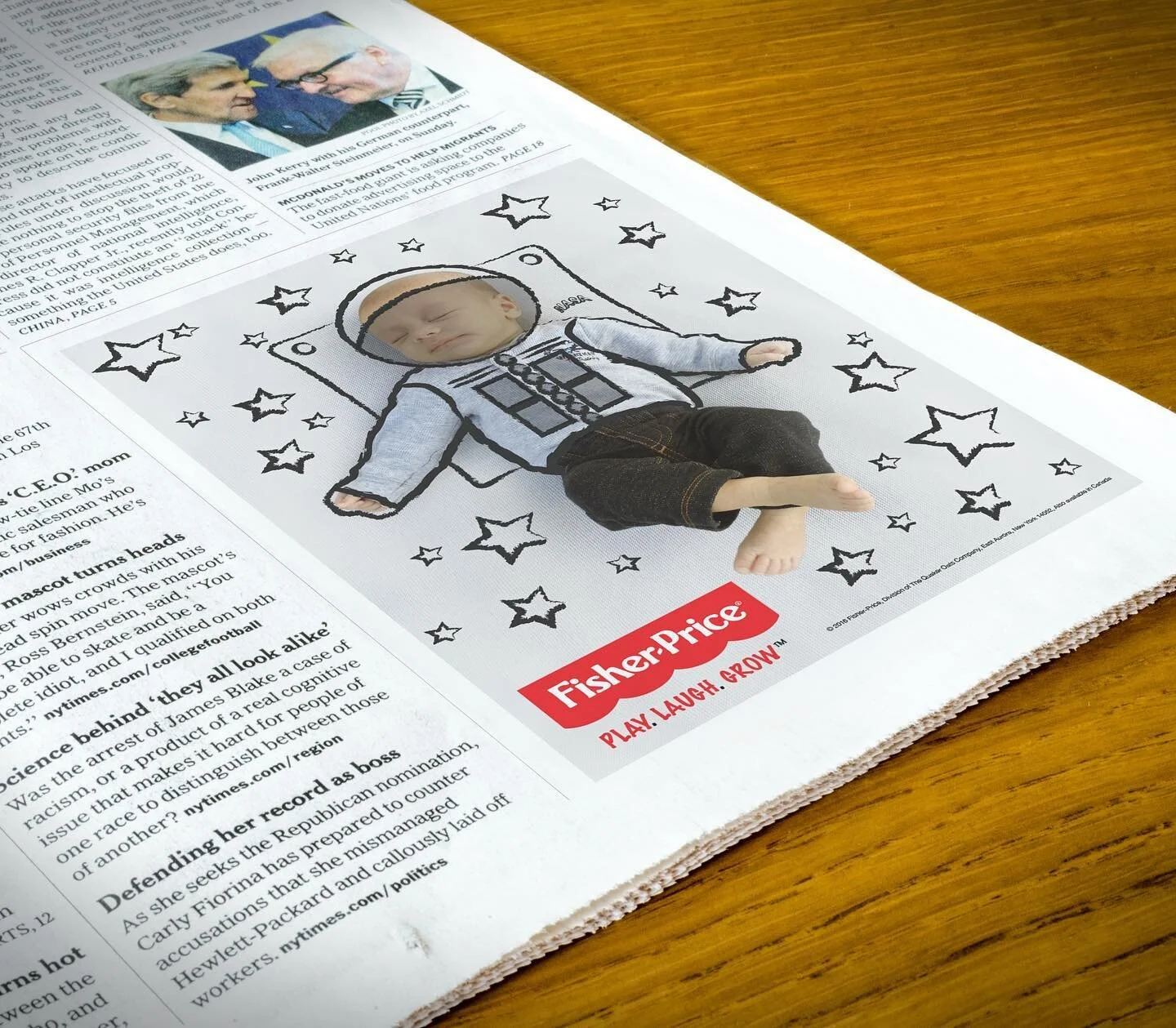 Fisher Price Advertisement
#fisherprice #mockups #fisherpricetoys #childrentoys #babytoys #playlaughgrow #toyskingdom #amberwheeler #inspiration #doodlingart #doodlebomb #astronauts #newspapers #advertisements #advertising #advertisingdesign #instagr