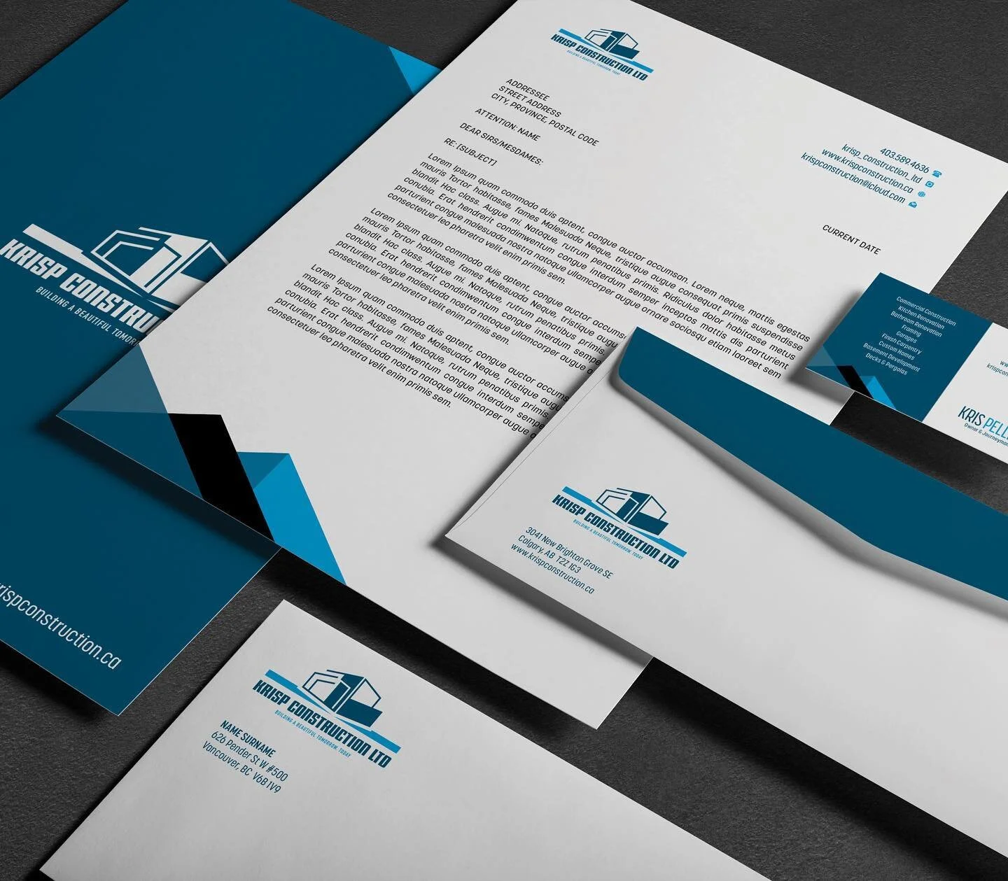 Krisp Construction Ltd. Branding
#newlooks #mockups #constructions #homerenovations #contractors #architectures #renovations #carpenters #stationerydesigns #branddesigns #businessdesigns #brandidentities #visualdesigns #targetaudience #officesupplies