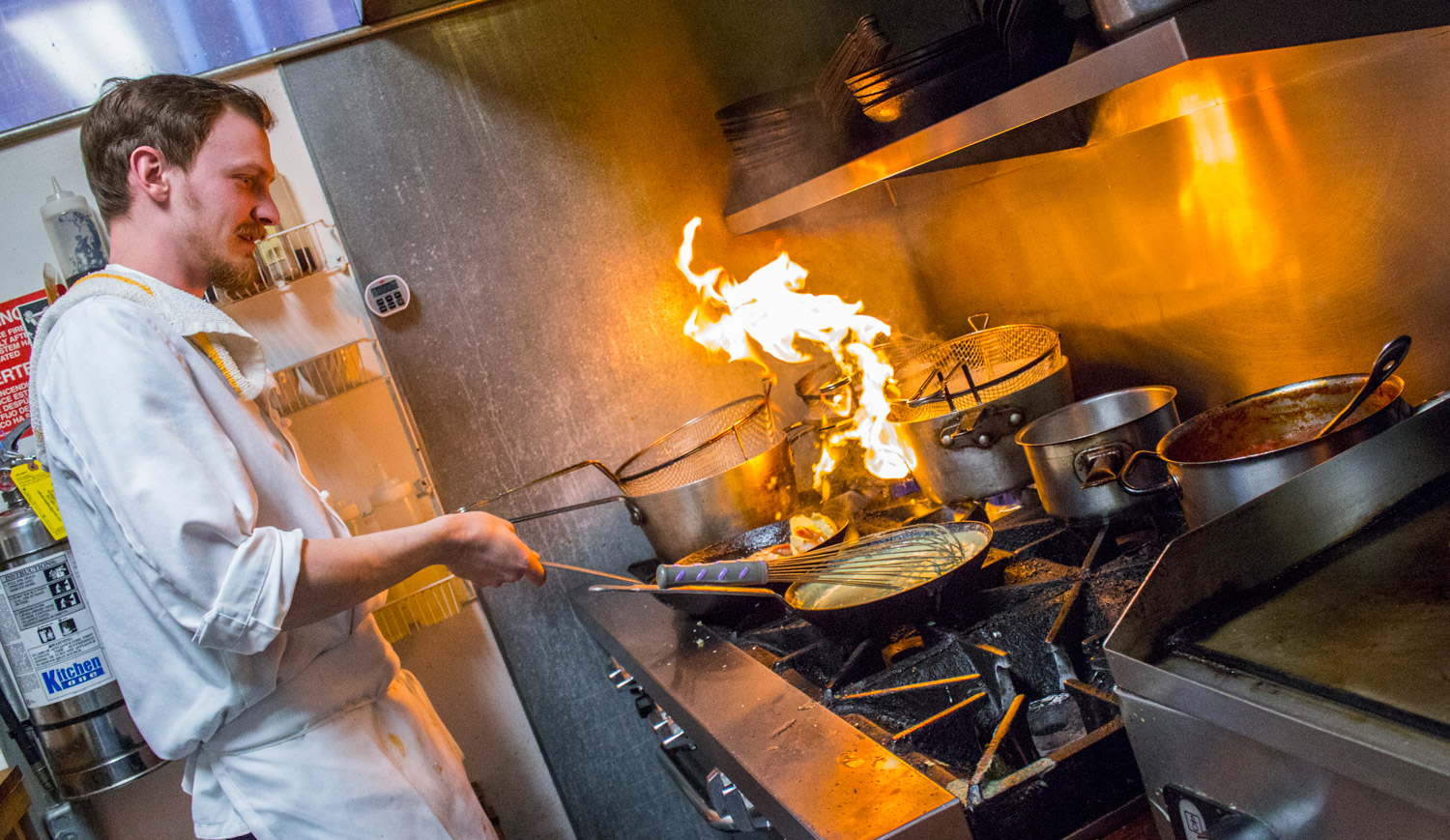 Chef Aaron hard at work.