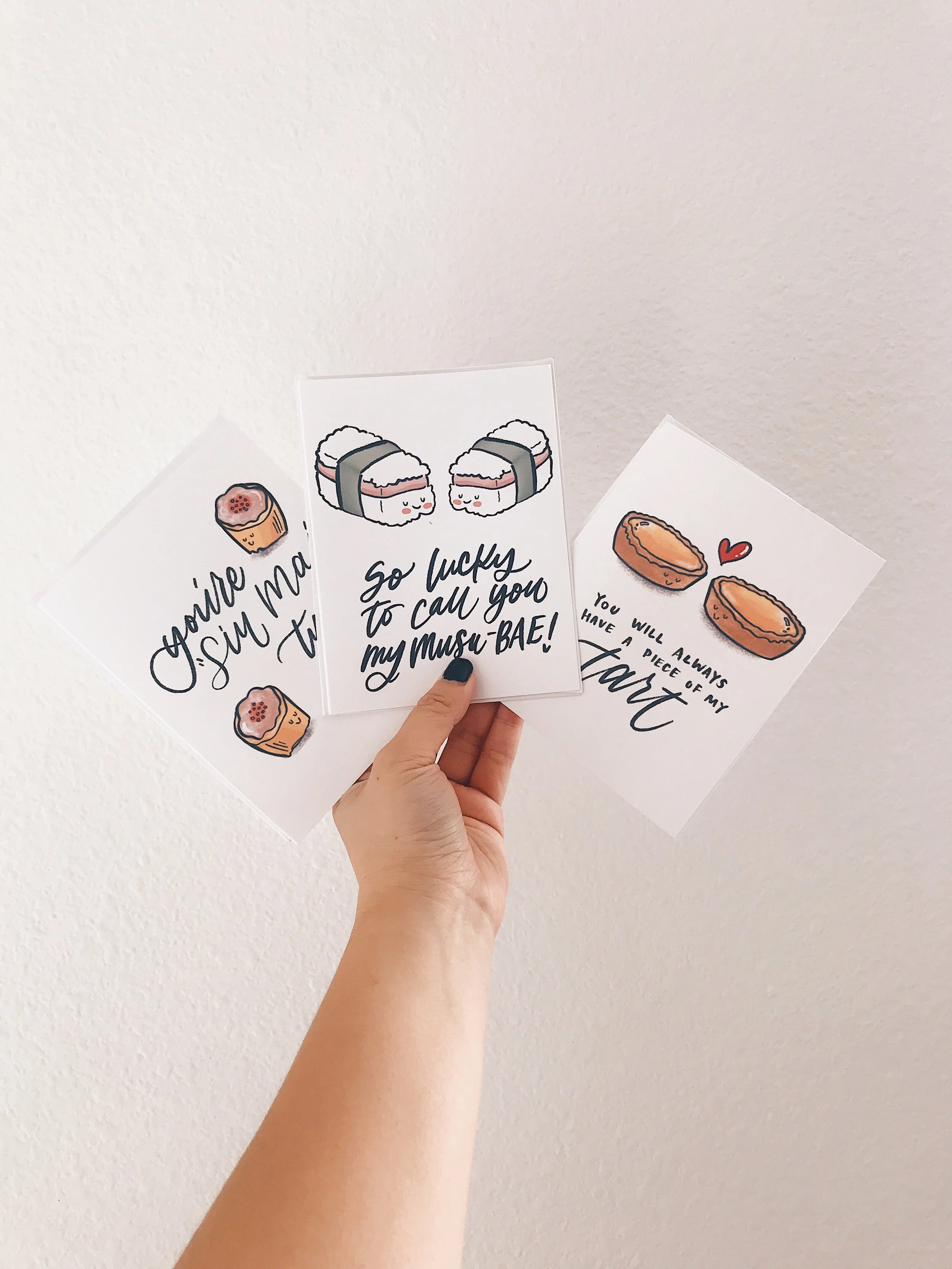 Asian Foodie Inspired Greeting Cards by Adventure of Letters
