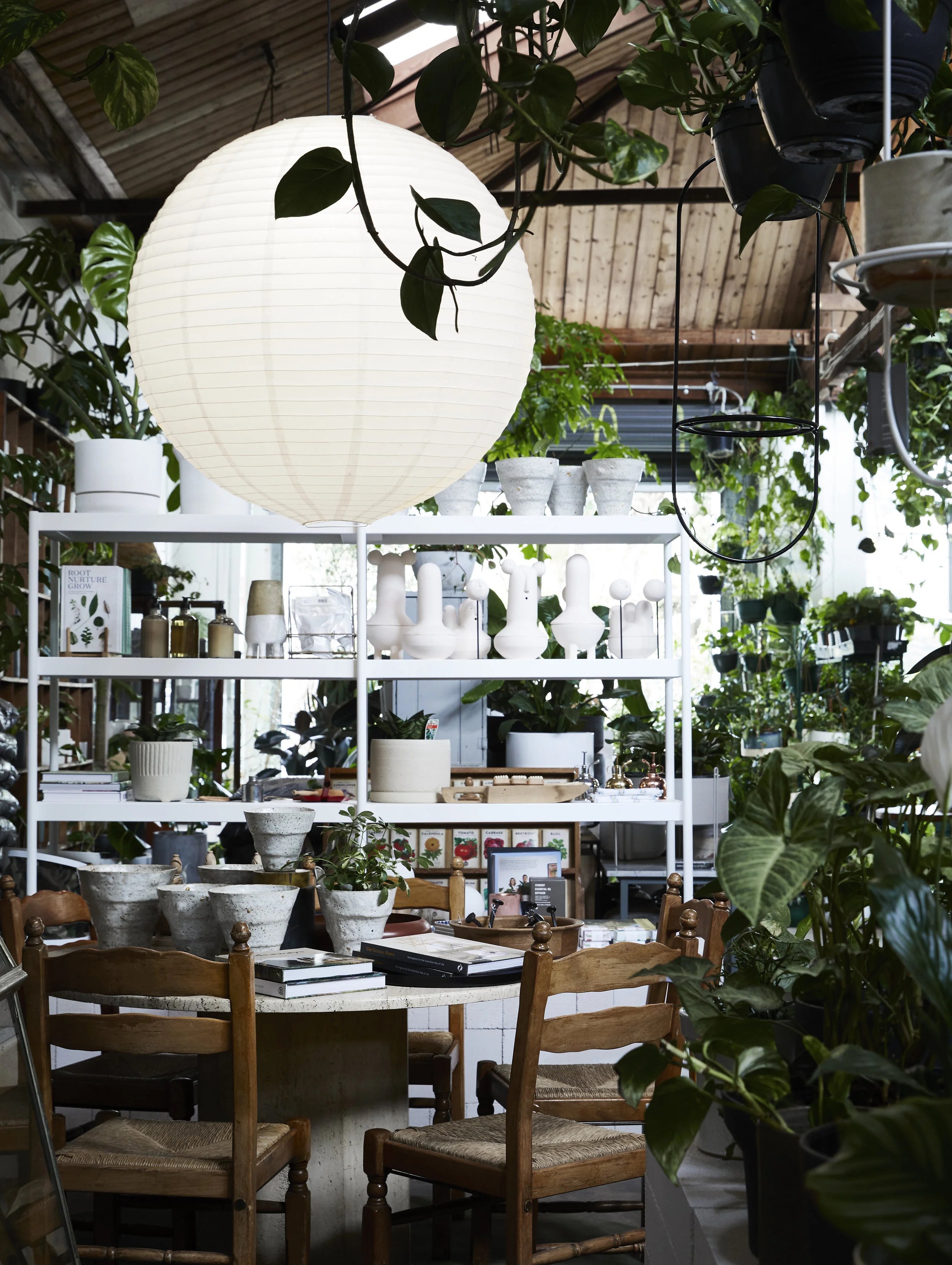 “We were excited to build an urban conservatory - housing a growing collection of sentimental plants which were acquired through friends, family and fellow gardeners,” says Jason. The Plant Society Flagship aims to embrace more than a retail space by allowing the community to meander and linger through a permanent oasis. Photo - Armelle Habib .