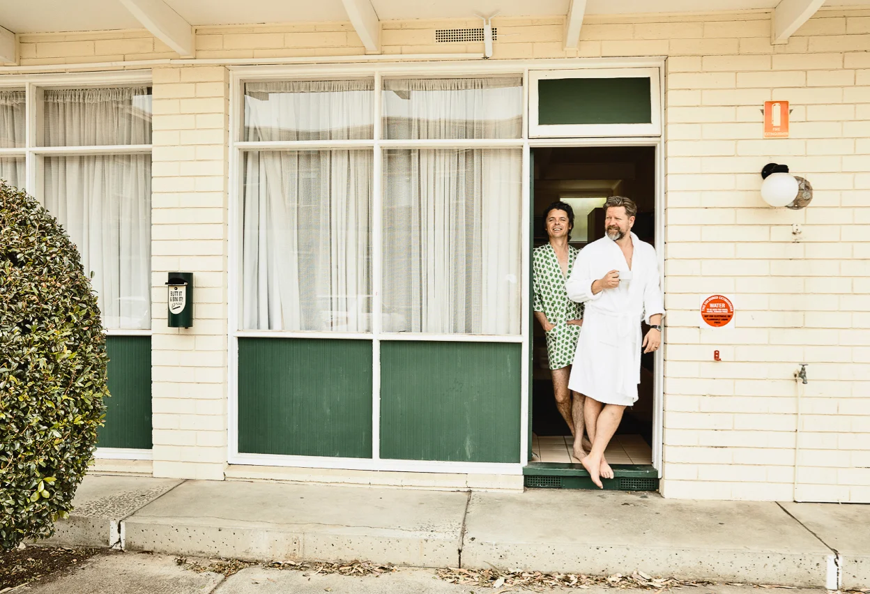 Tim Ross and Kit Warhurst explore the nostalgic, thought provoking and funny side of Australian holidays of the past in their live shot Motel .