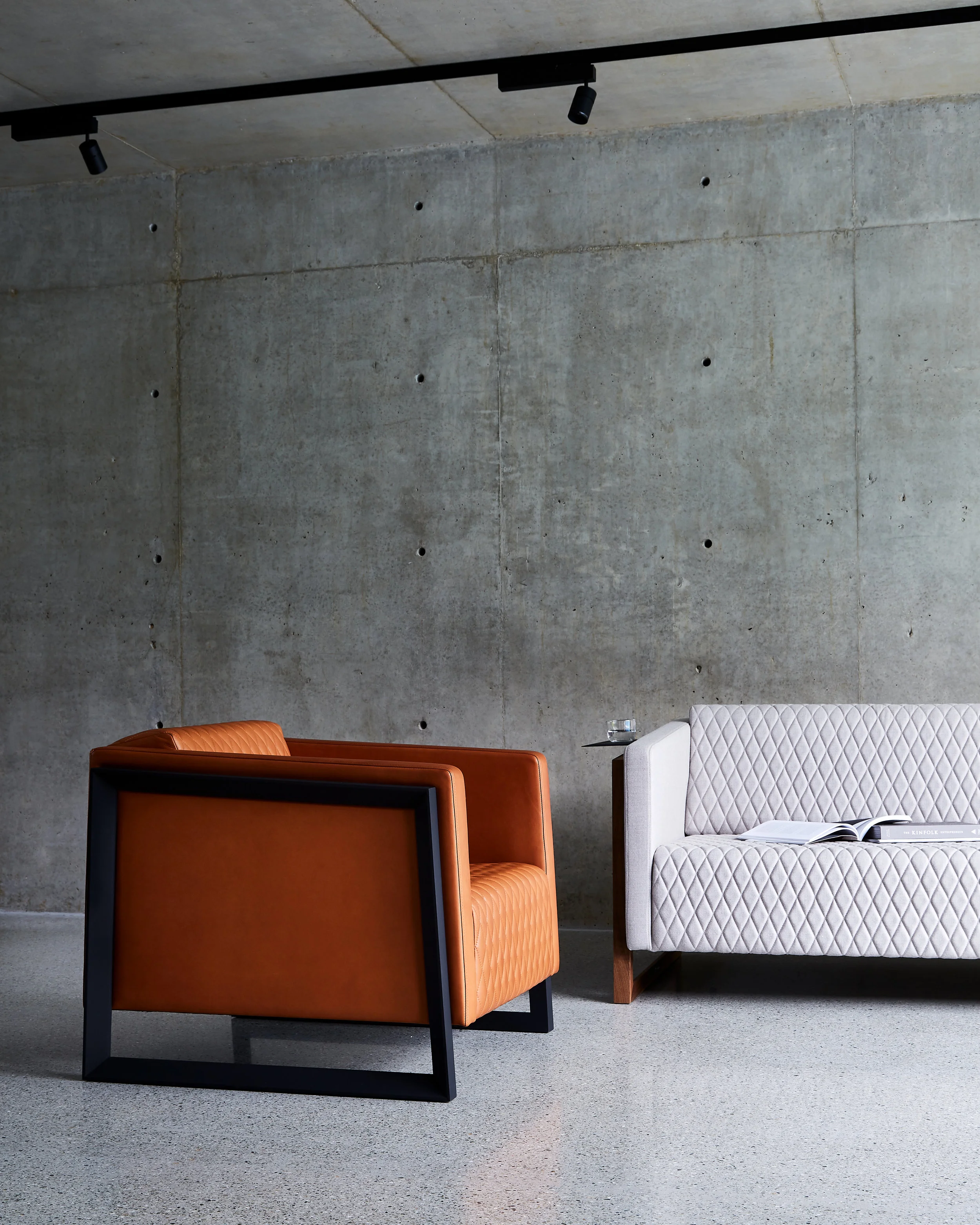 The FrancoCrea Mena armchair featuring strong lines and sharp geometry.