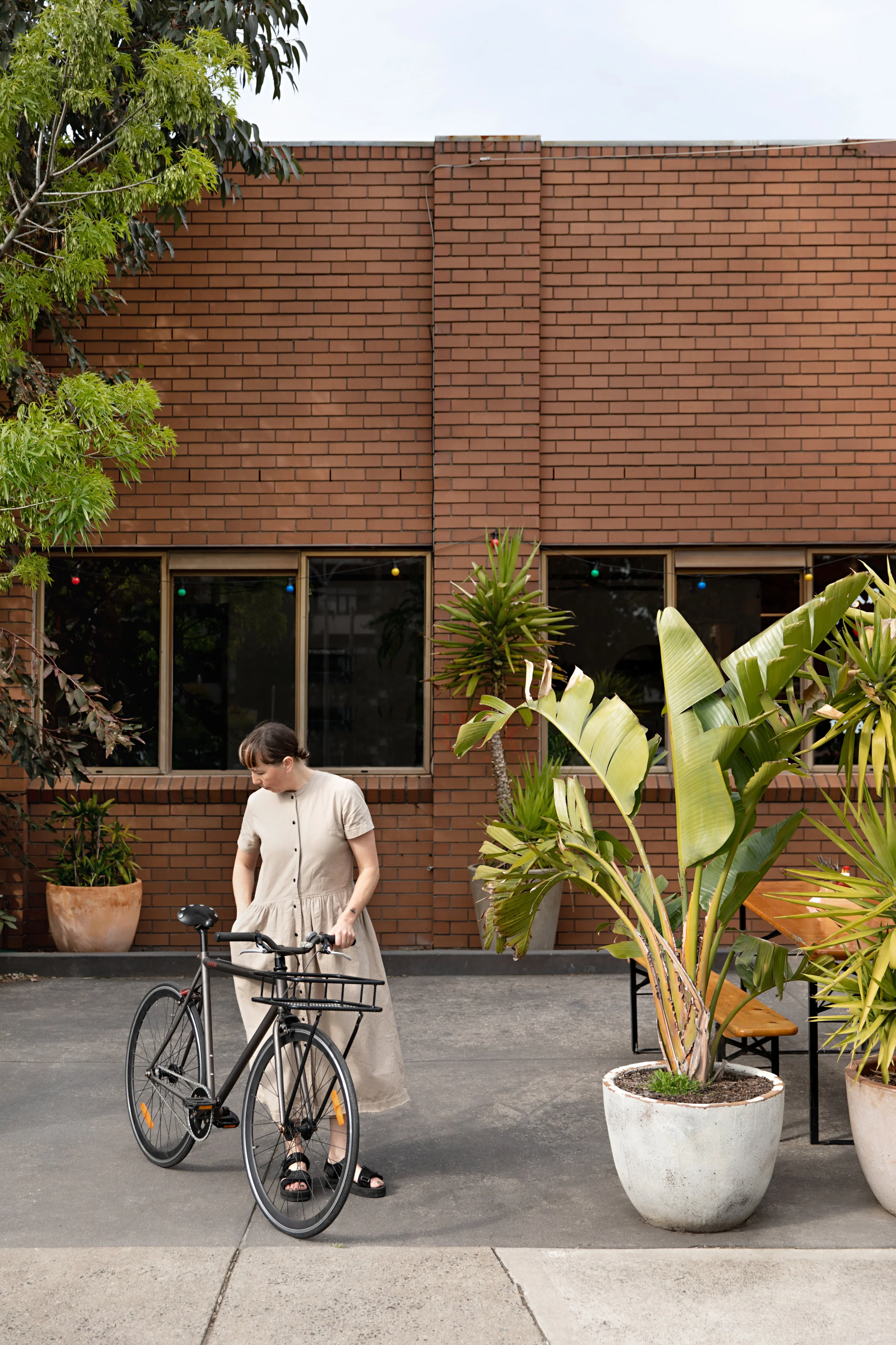 Beci Orpin outside her Brunswick studio.
