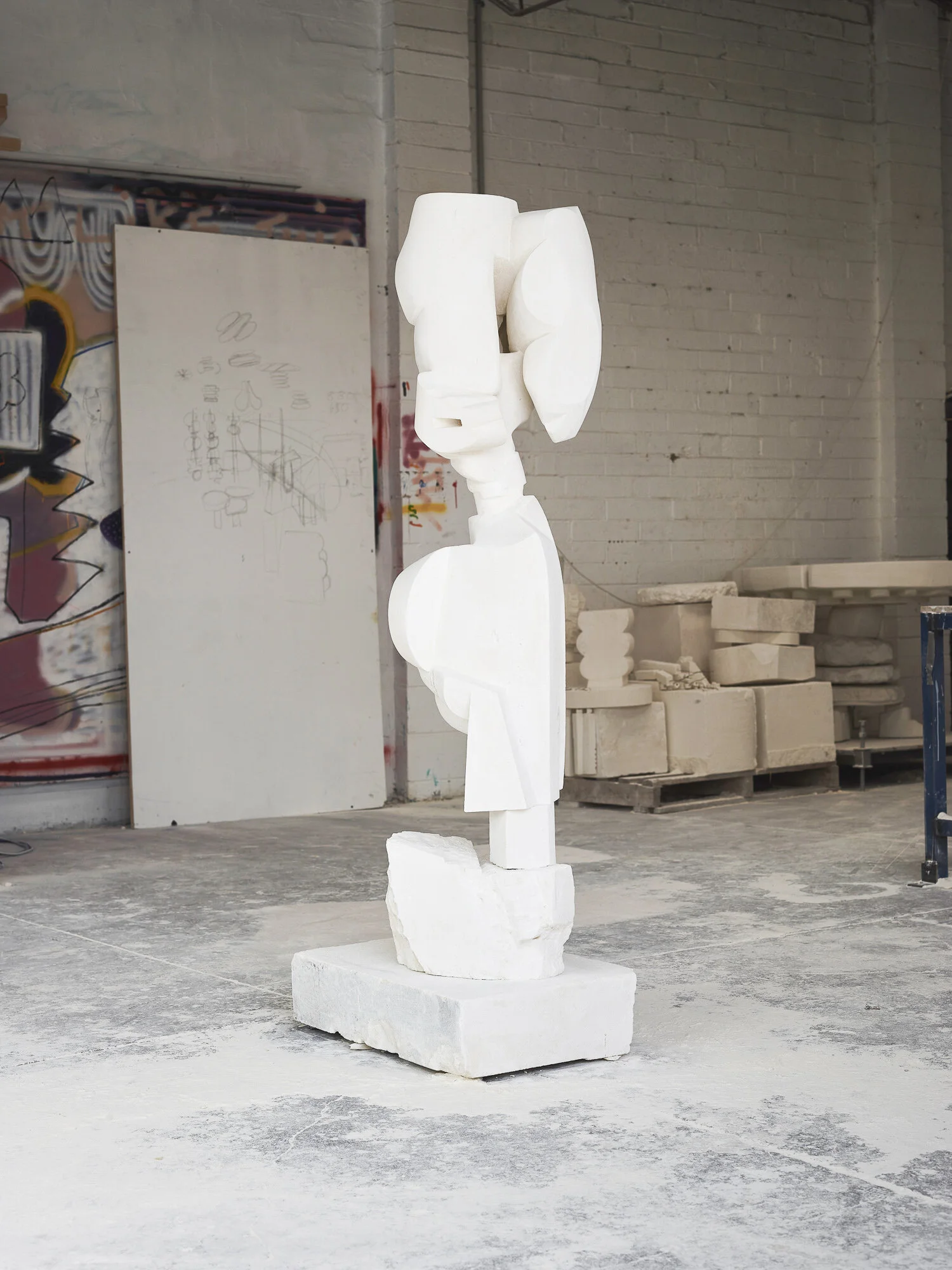 Works in progress in the Melbourne studio of denHolm. Photo - Peter Ryle .