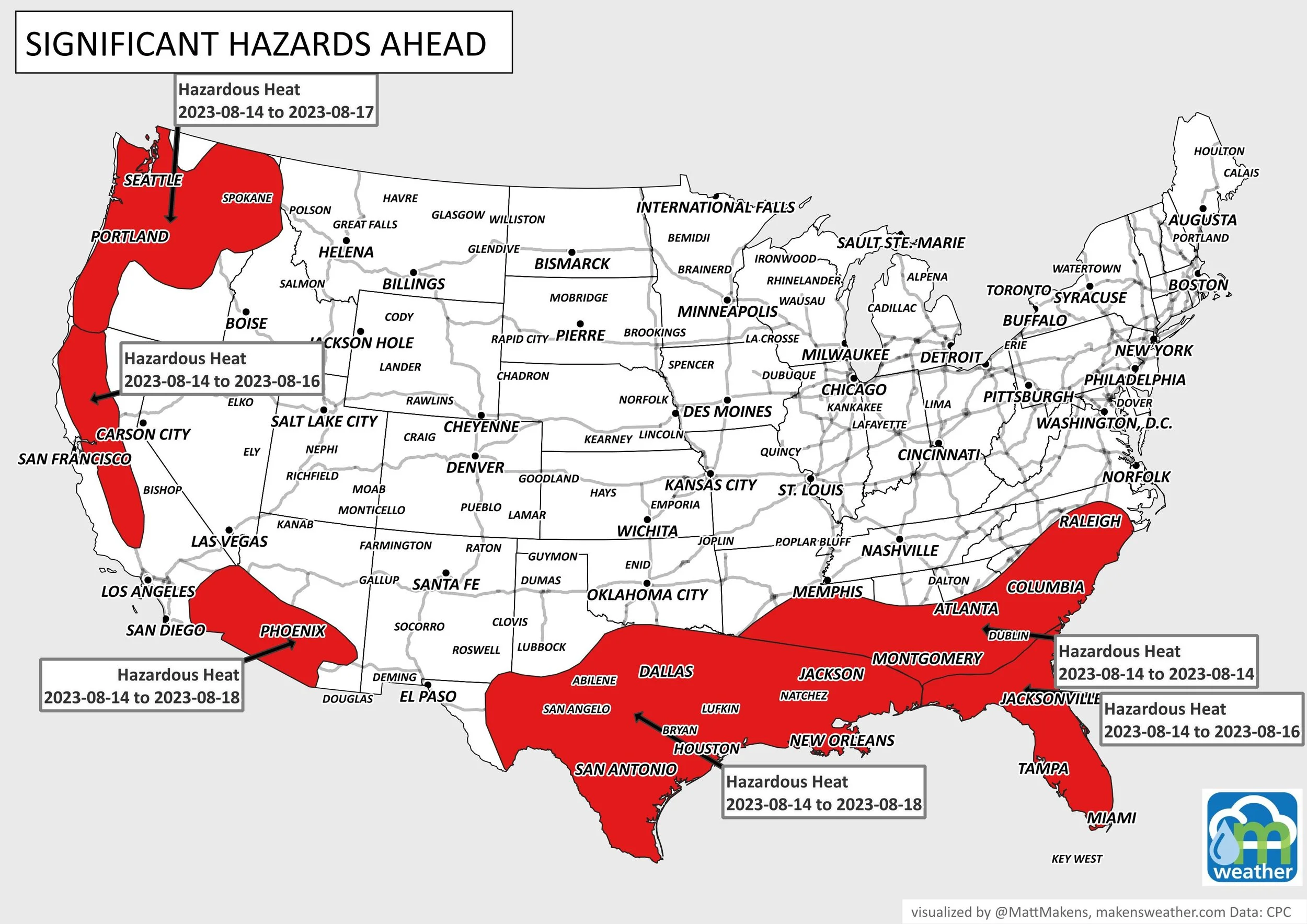 Weekly Weather Watch: Sunday, August 13th, 2023