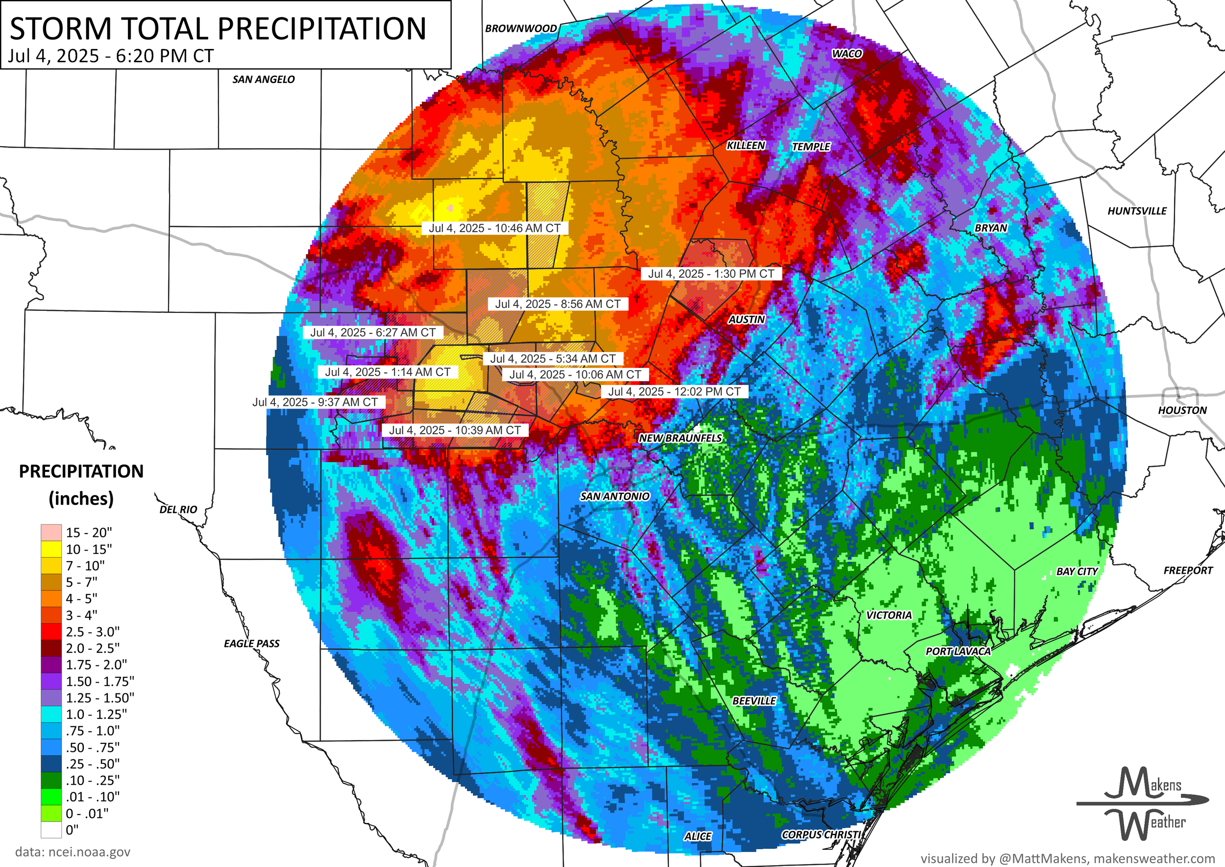 Discussion and Timeline: Texas Hill Country Catastrophic Flooding (July 2–4, 2025)