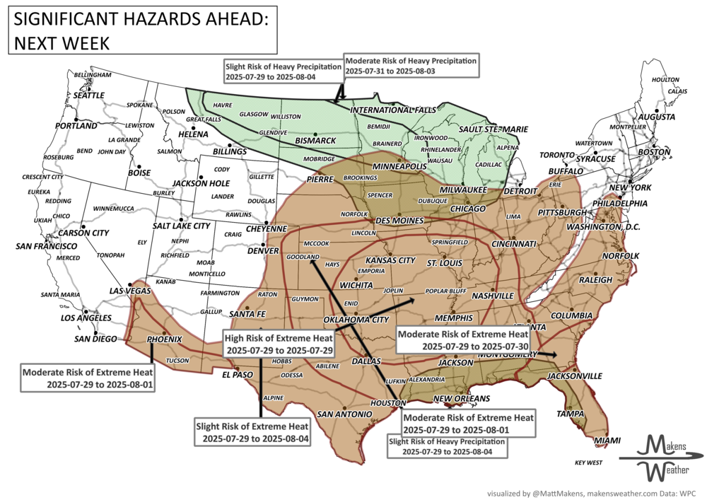 Dangerous Heat Wave and Stormy Pattern Grip the Central and Eastern U.S ...