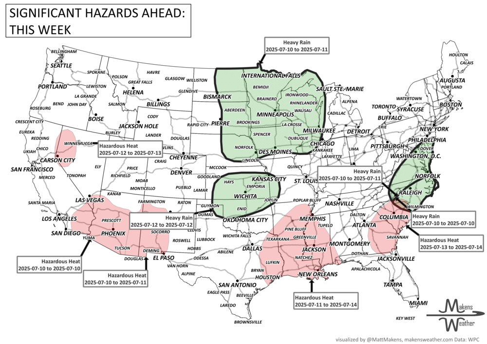 Widespread Storms and Dangerous Heat Grip U.S. This Week — Makens ...