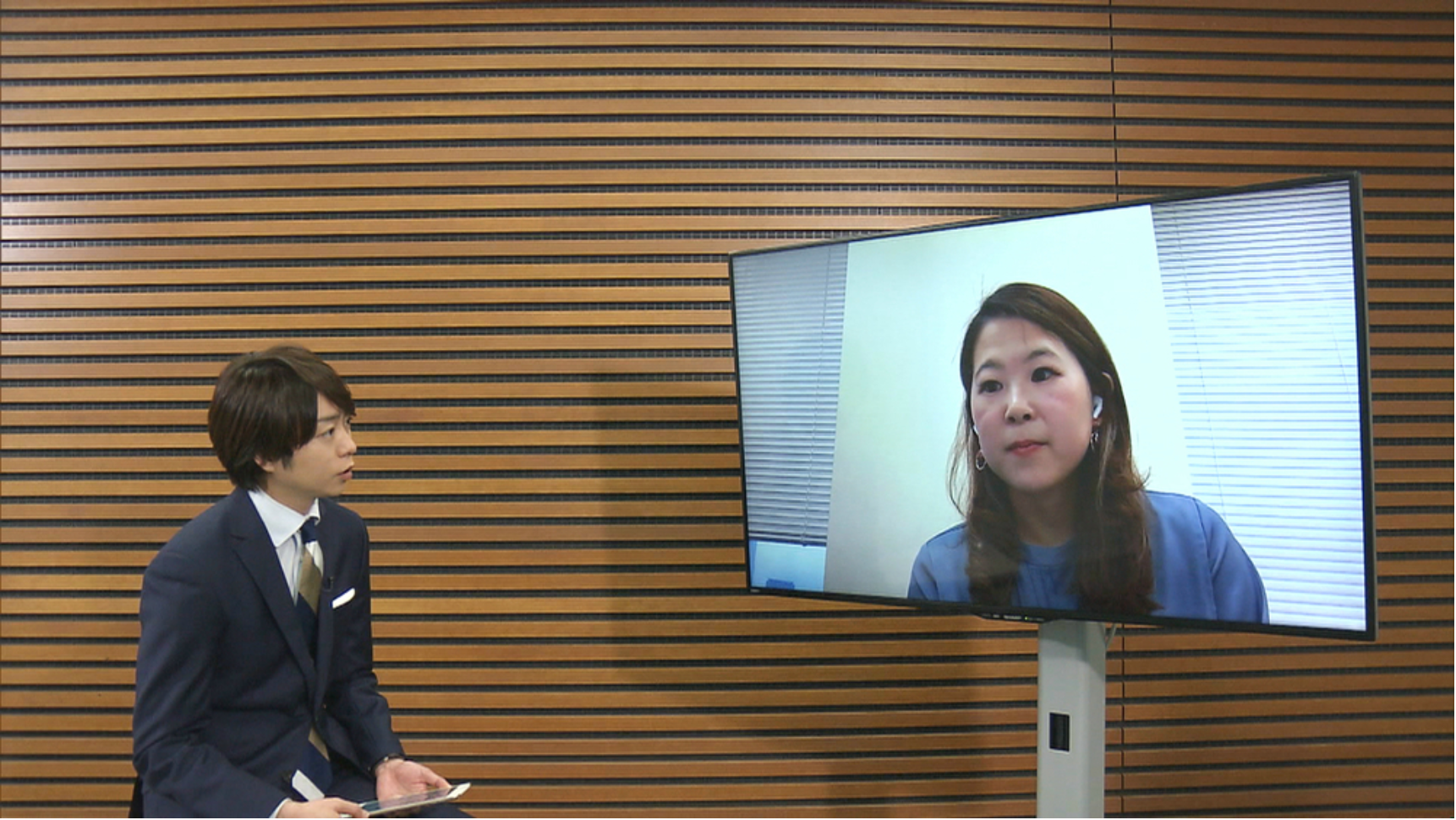 Remote news broadcasting Japan