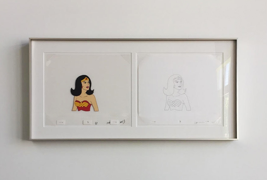 Original Wonder Woman Animation Cel and Drawing