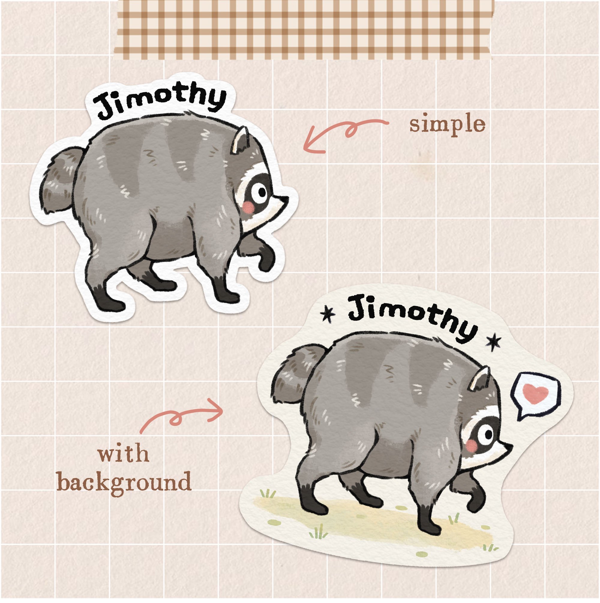 Jimothy the Raccoon Sticker