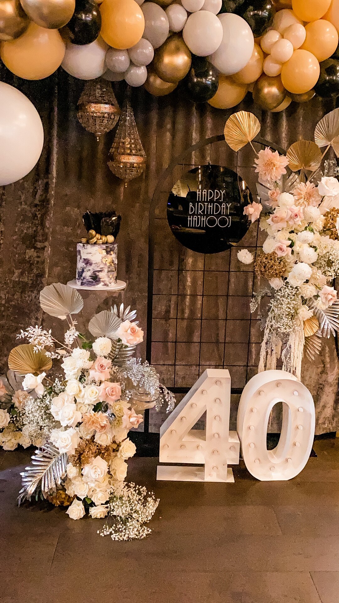 Gatsby forty birthday party decorations