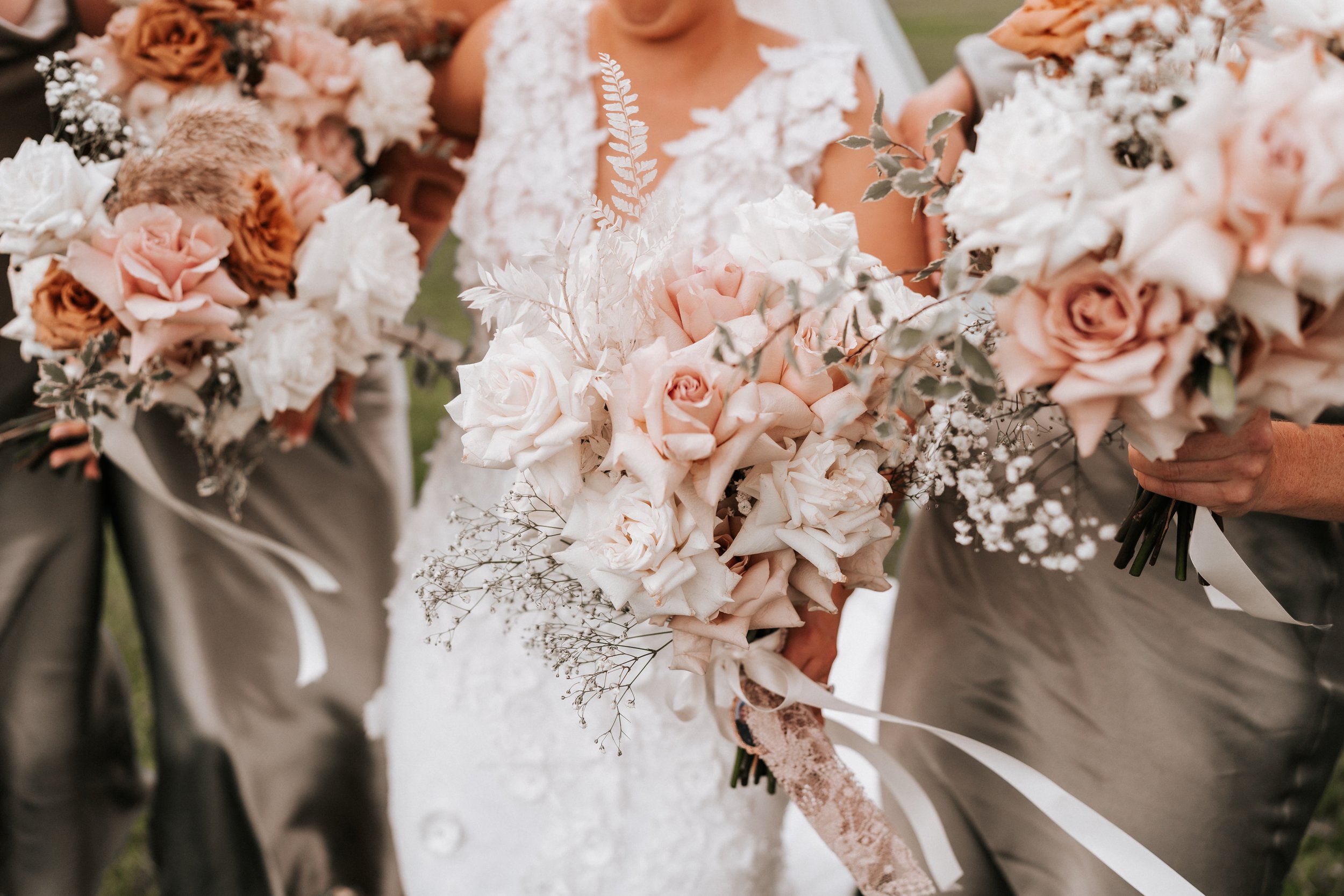 Blush nude wedding flowers sydney 