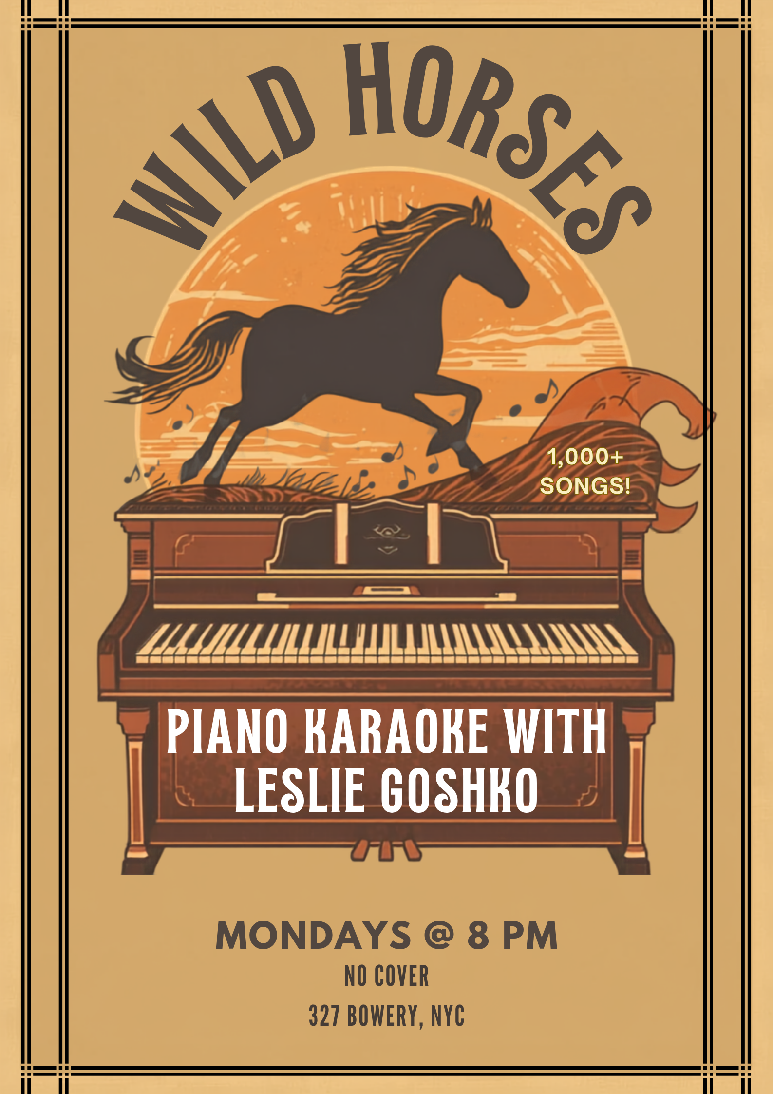 Musical Monday Piano Karaoke at Wild Horses