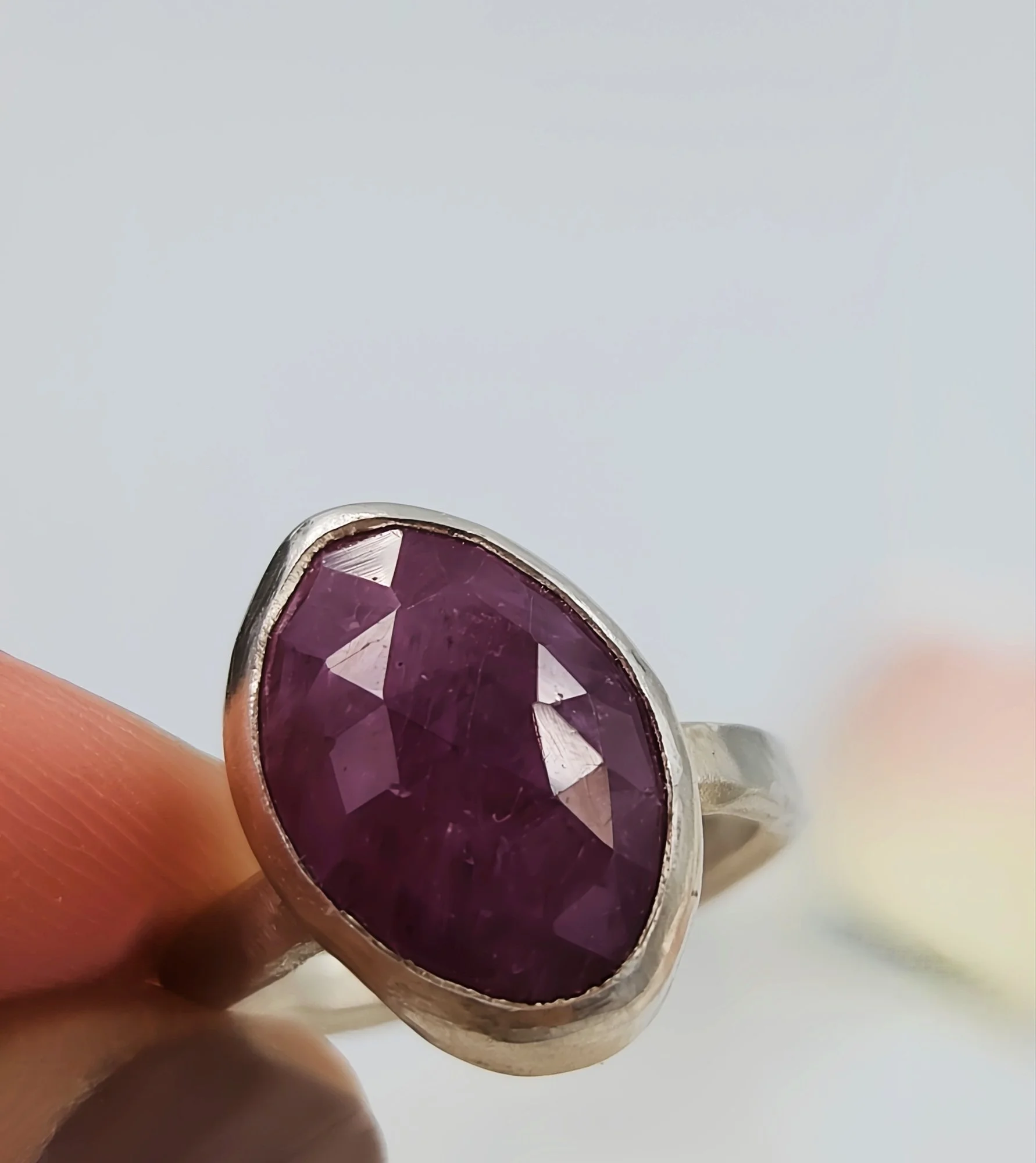 Pink Sapphire Slice Ring