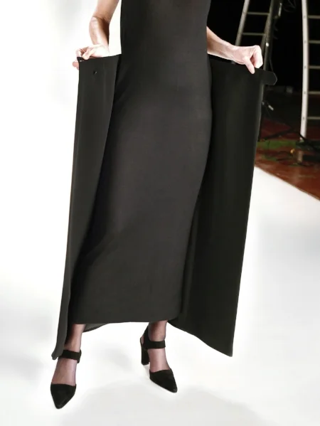 Hermès A/W 2002-2003 Tuxedo over-skirt in silk ottoman from ‘Les Gestuelles’, Photo: Marina Faust