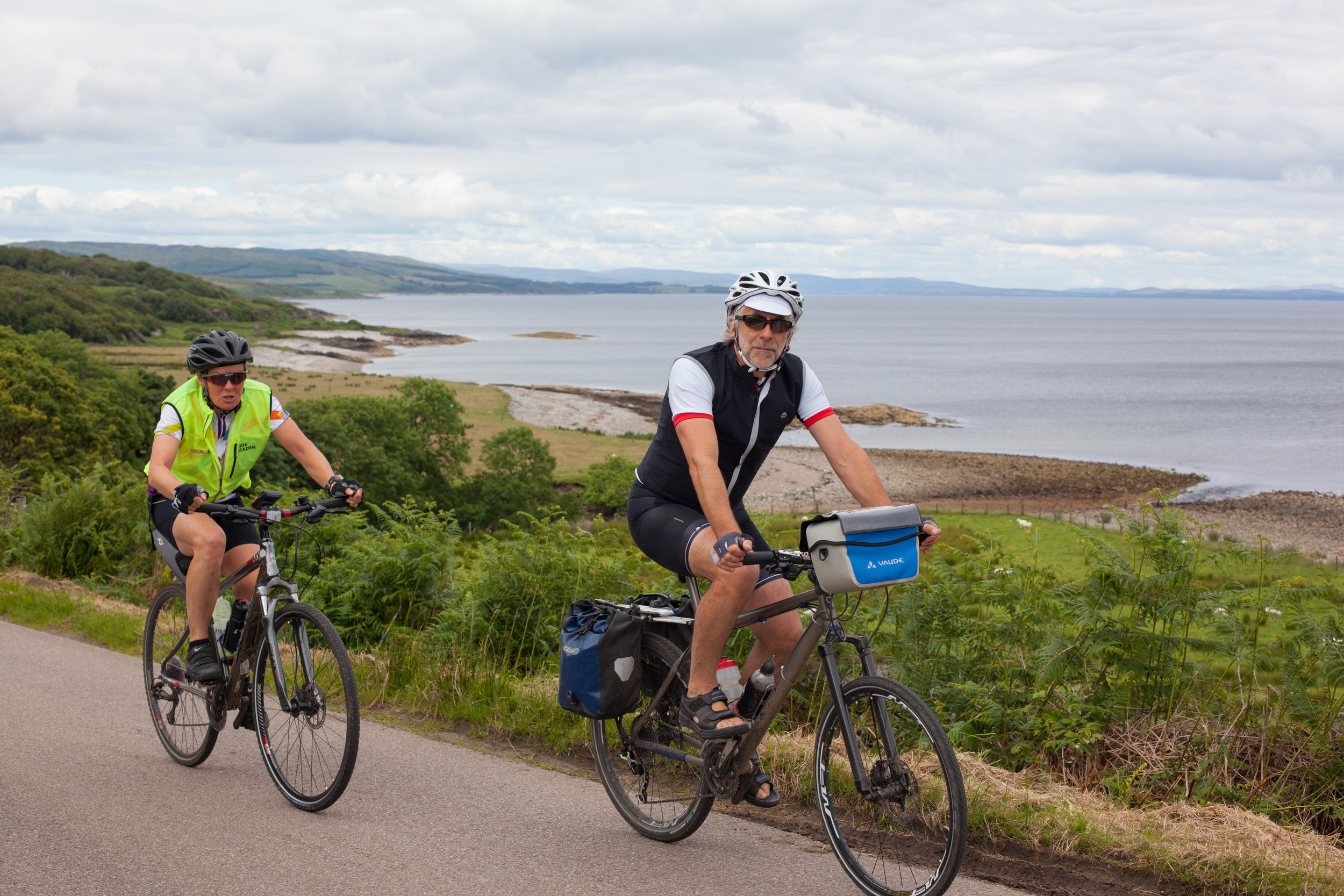 Alistair Cope on his bike on the Countrywide Great Tour 2015