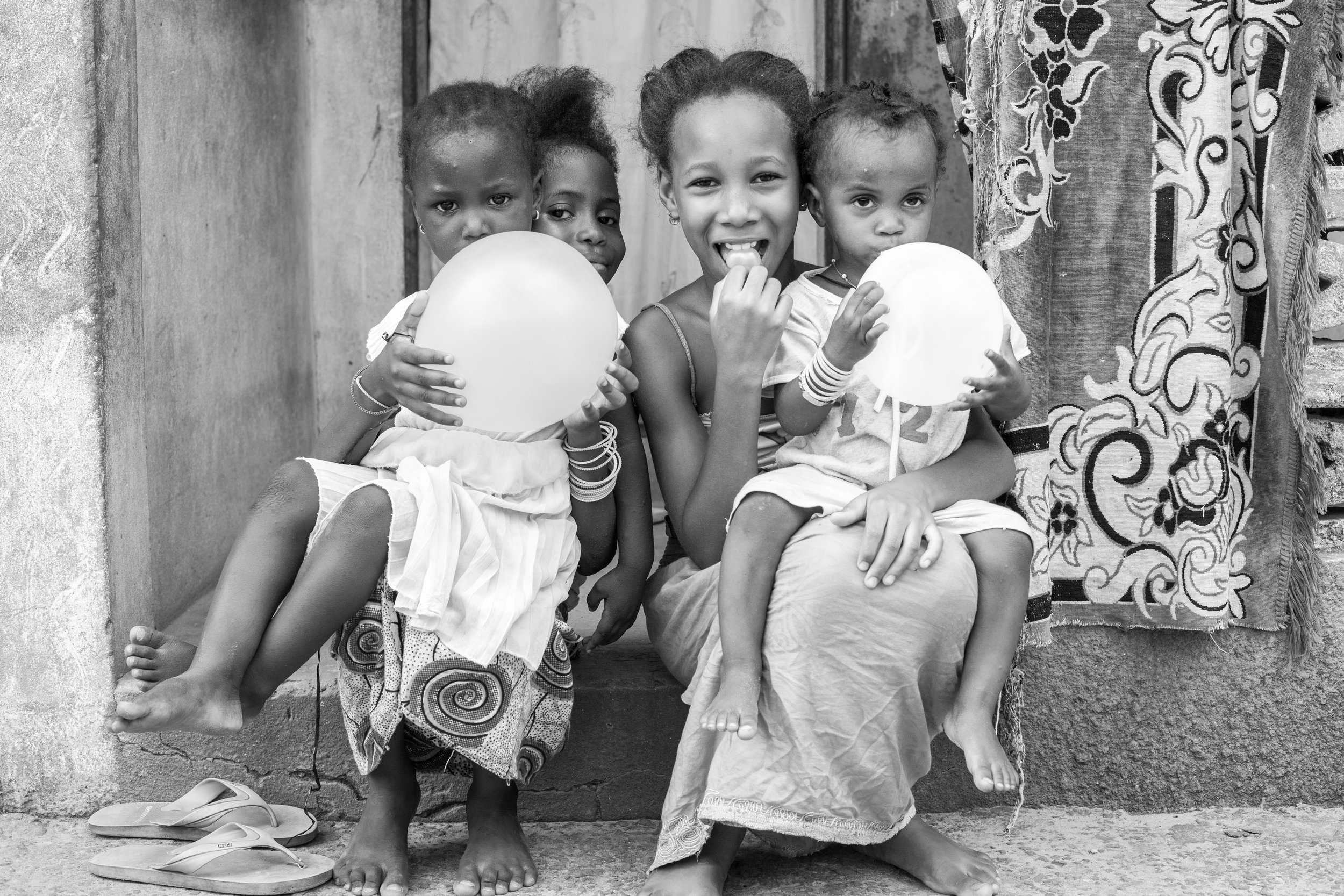 A Gambian family in the capital of Banjul.