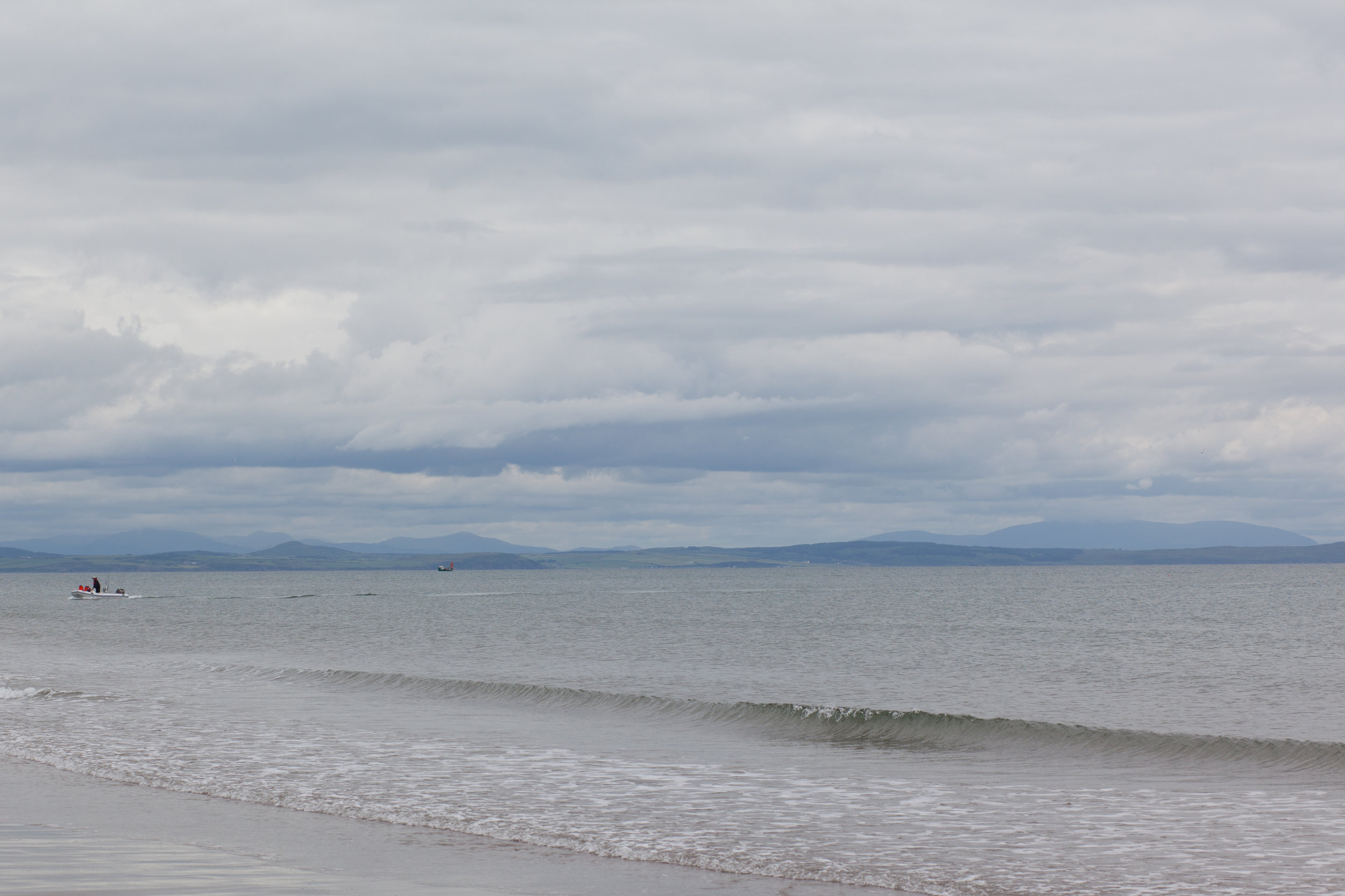 A calm beach in Great Britain.