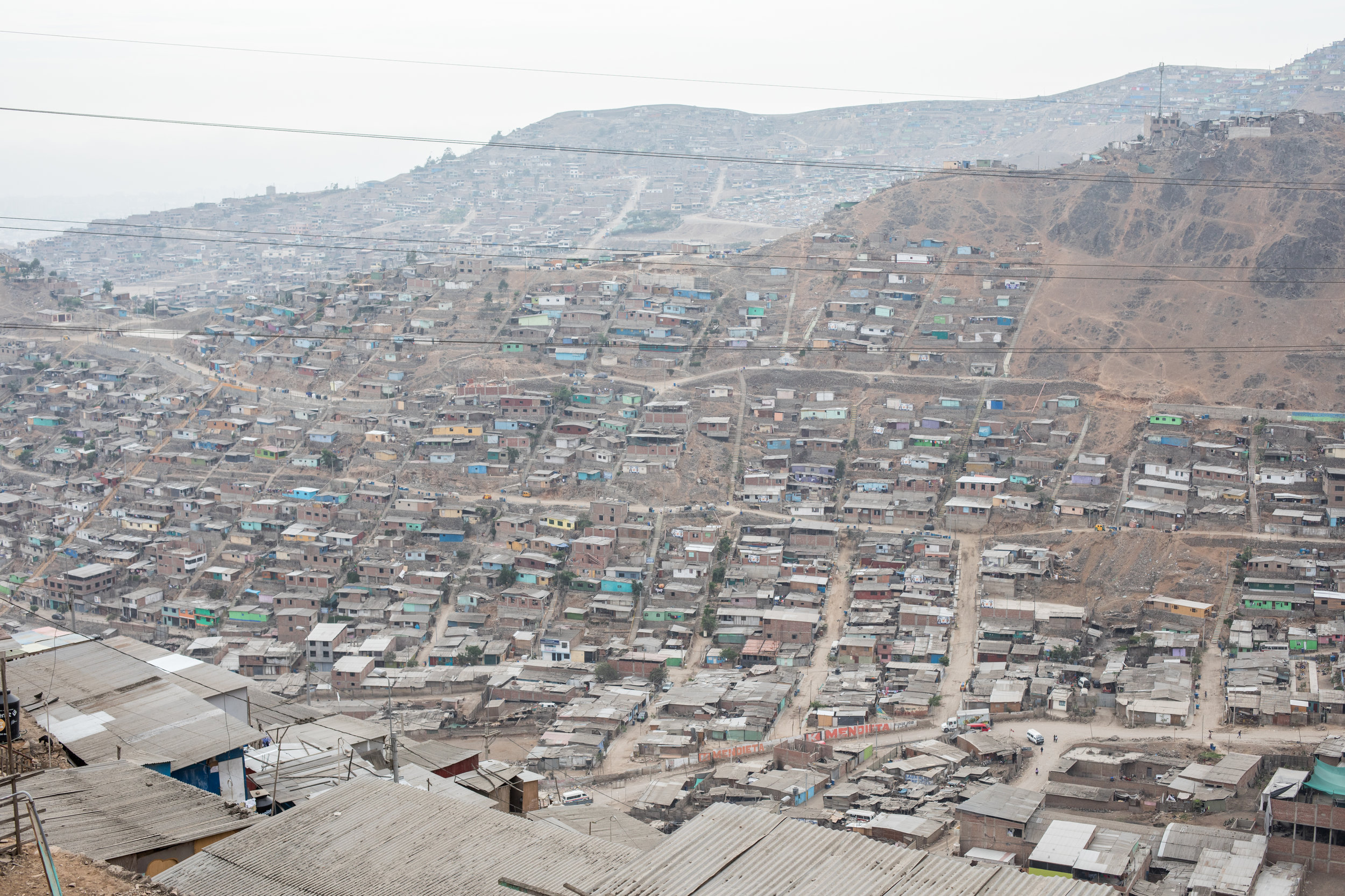 A shanty town in Lima, Peru, photo by Geraint Rowland.