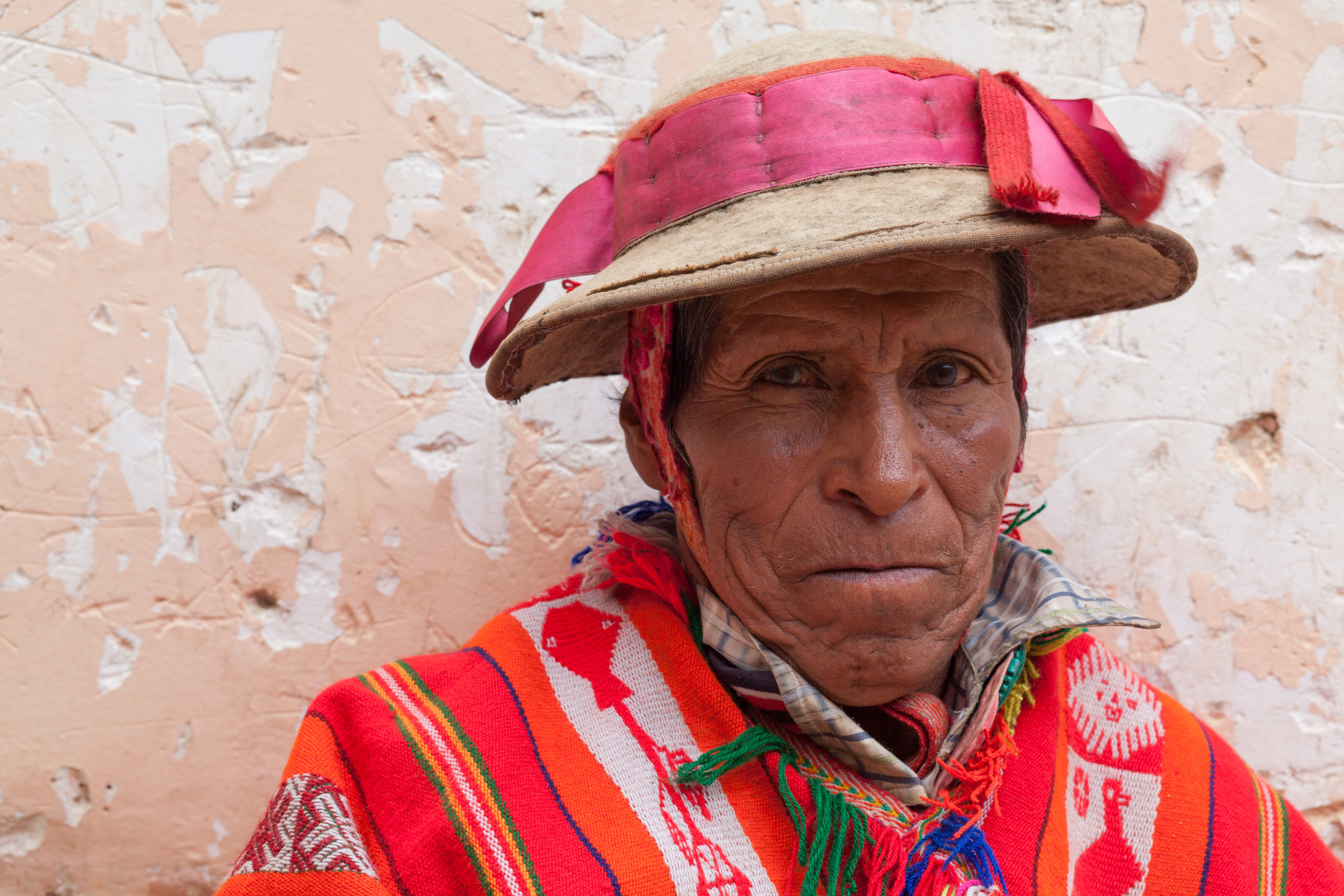 Peruvian portrait in Ollantaytambo in the Sacred Valley.