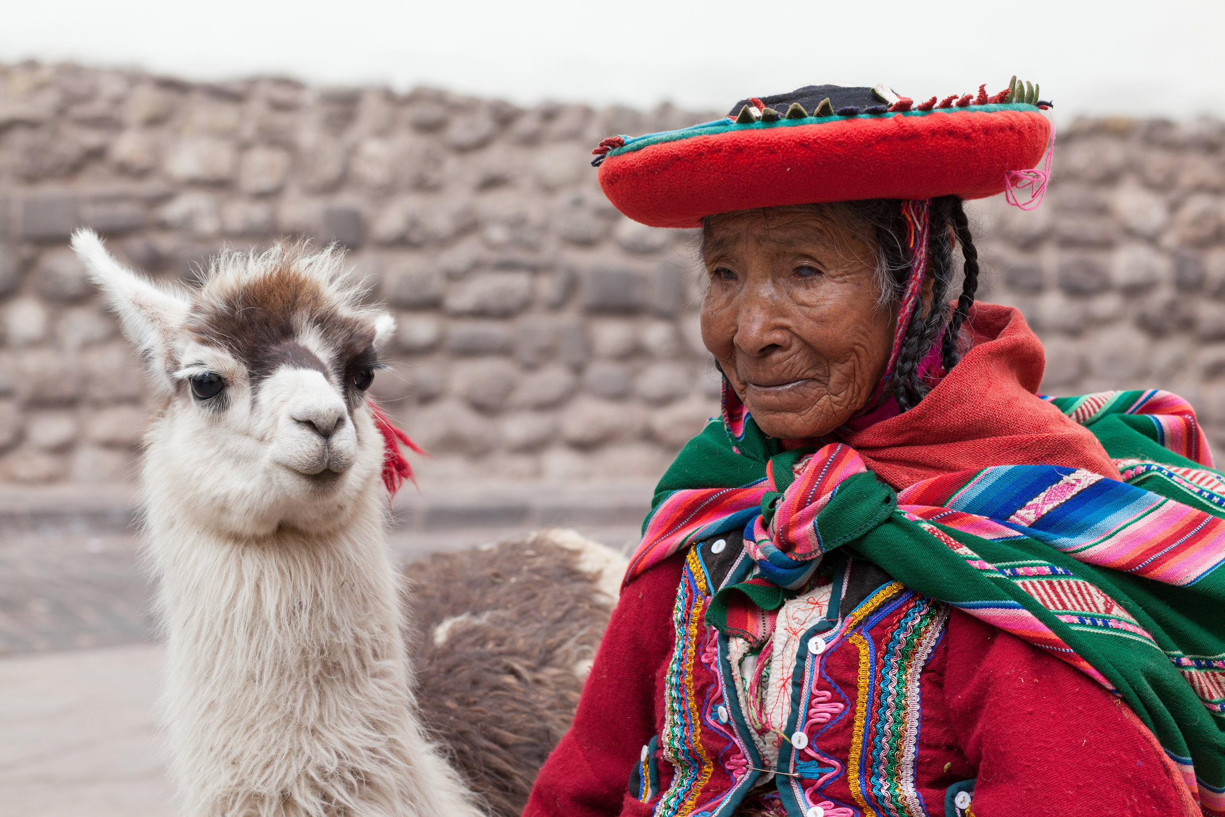 Peruvian Portrait by Geraint Rowland, Cusco.