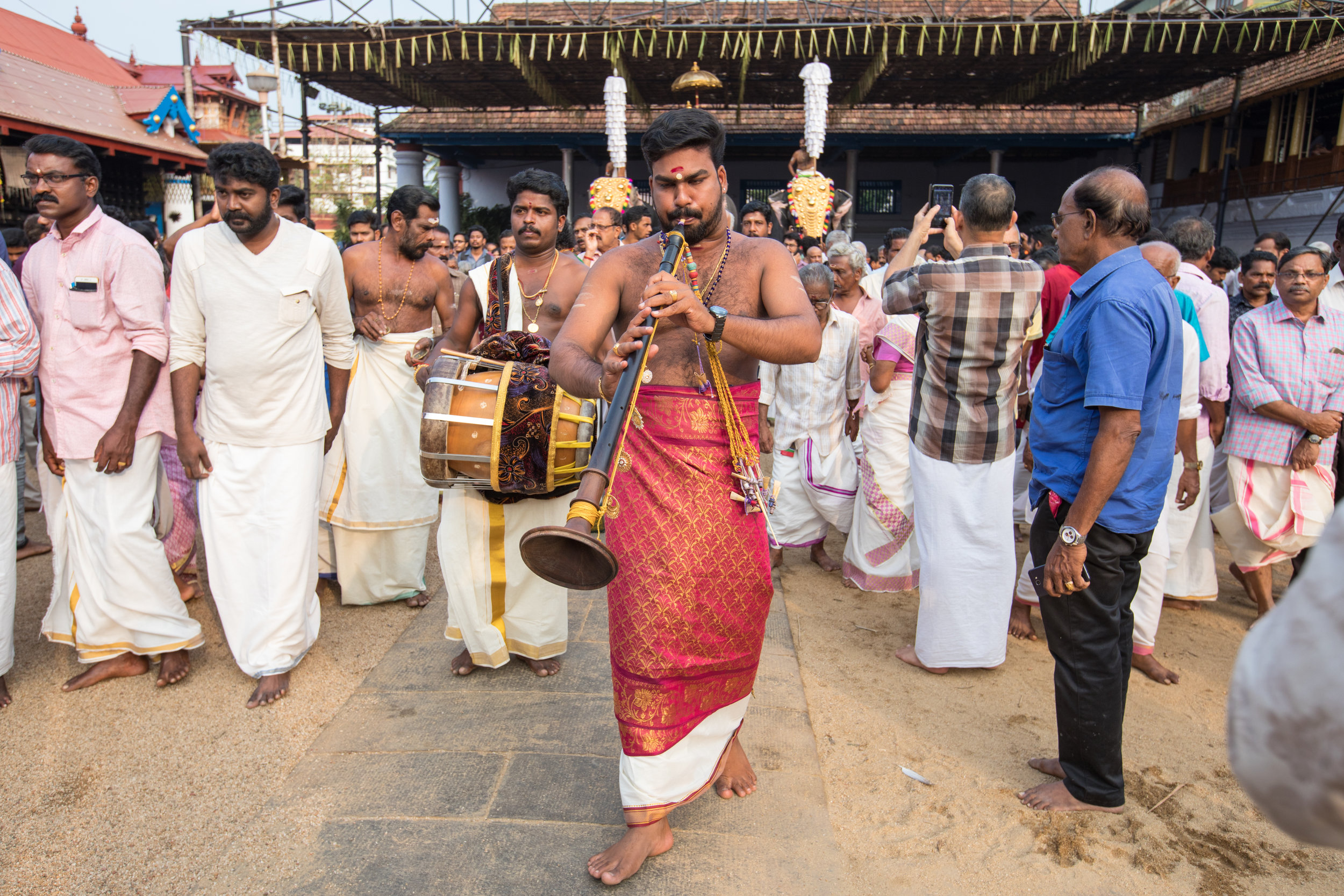 Musicians at Kerala Elephant Festivals.