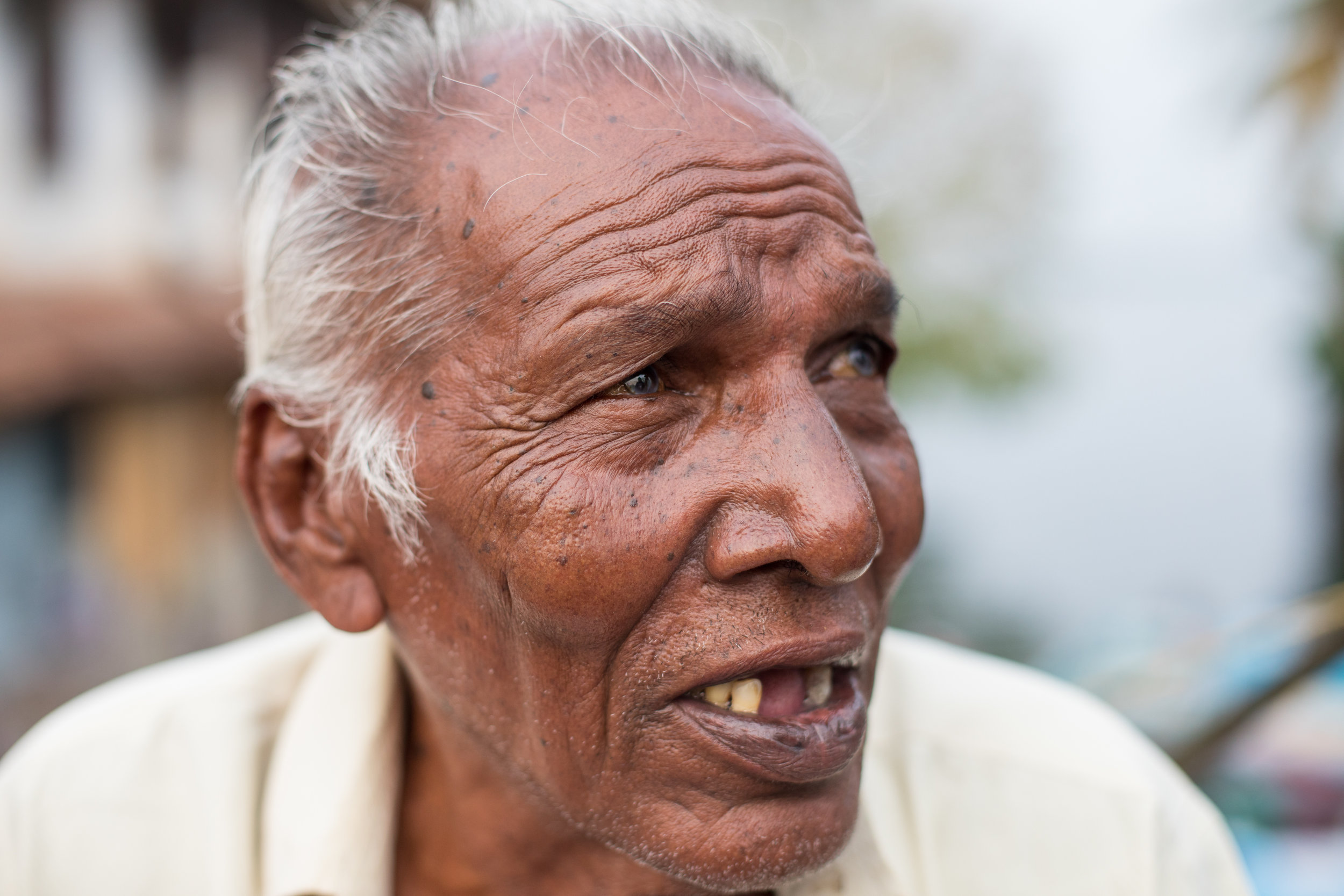 Head Shot of an Indian Man from Fort Kochi by Geraint Rowland.
