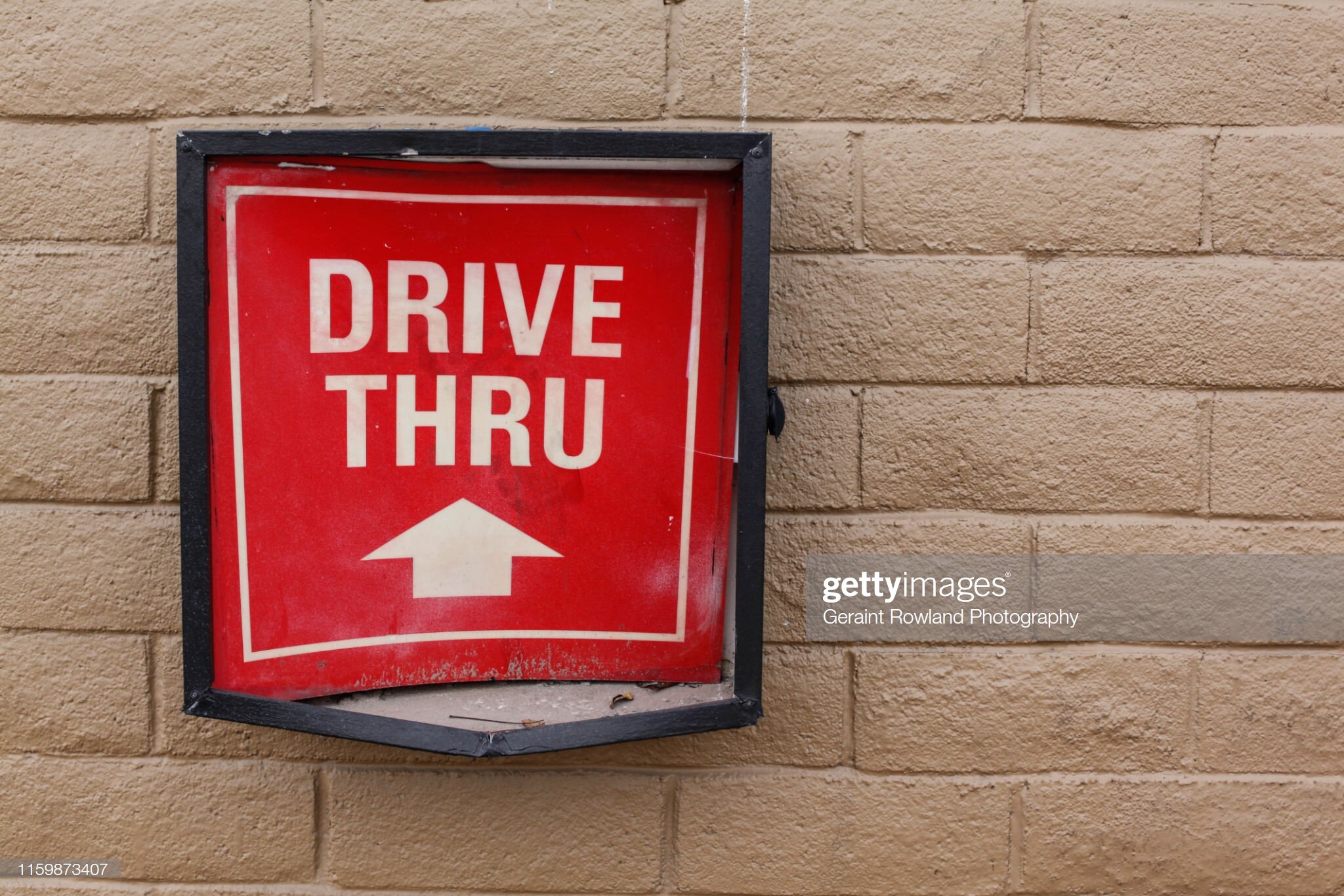 Drive-Thru sign at a fast food establishment in Las Vegas.
