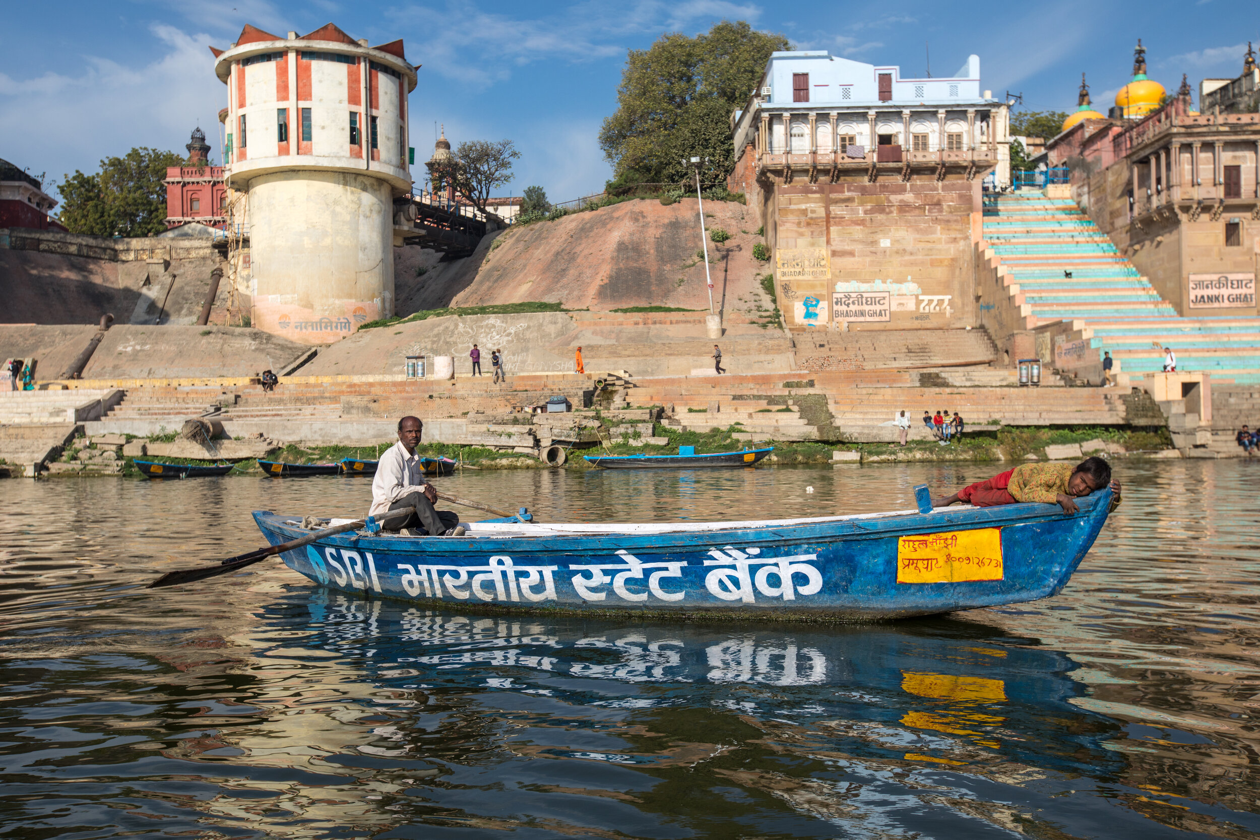 A boat tour of the River Ganges is a great way to photograph the ghats of Varanasi.
