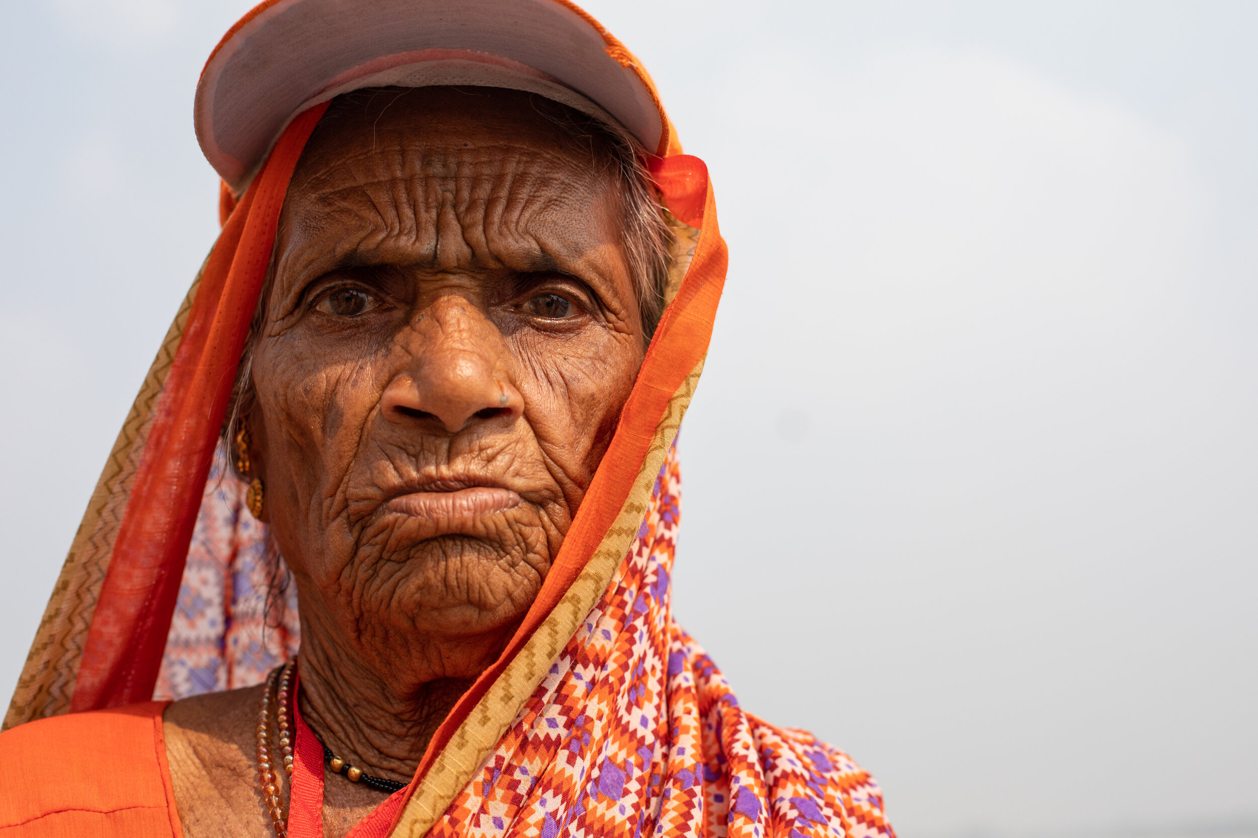 Portraits of India, a headshot of a woman in Varanasi.