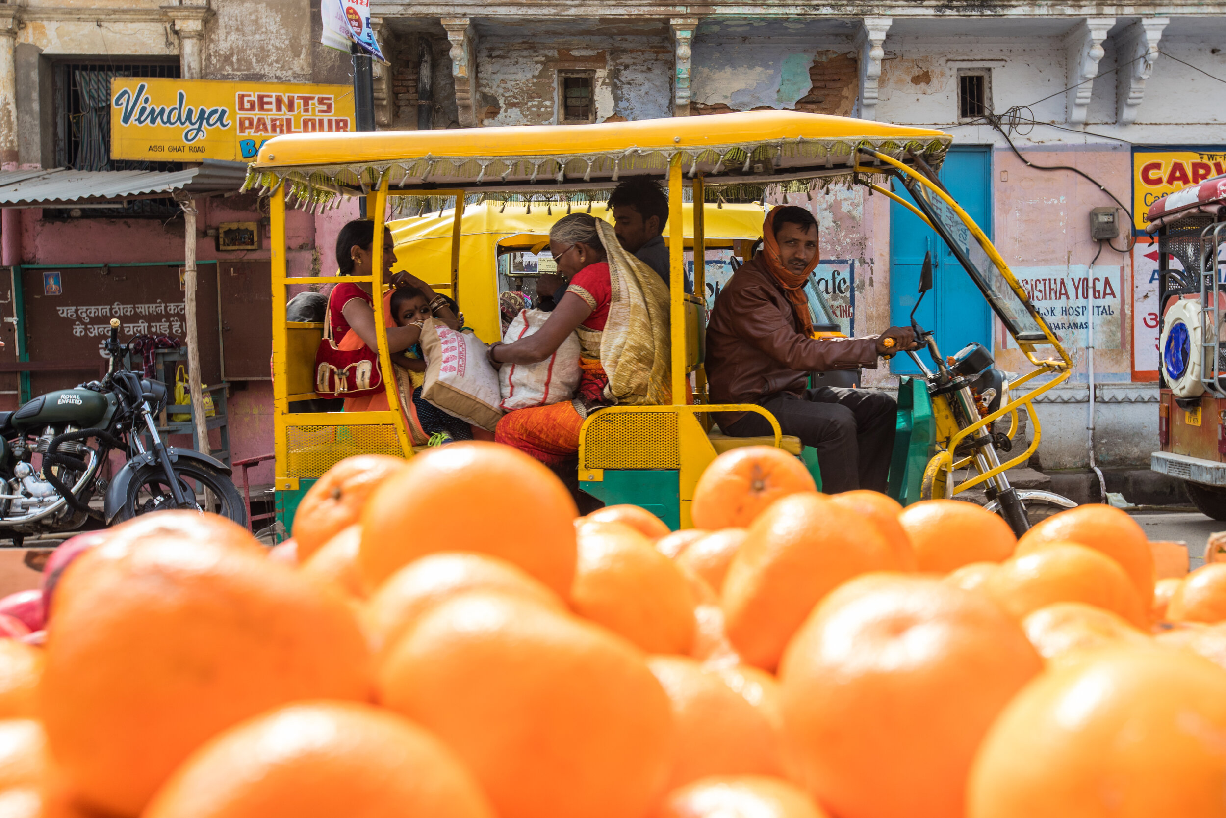 Transport in Varanasi, India.