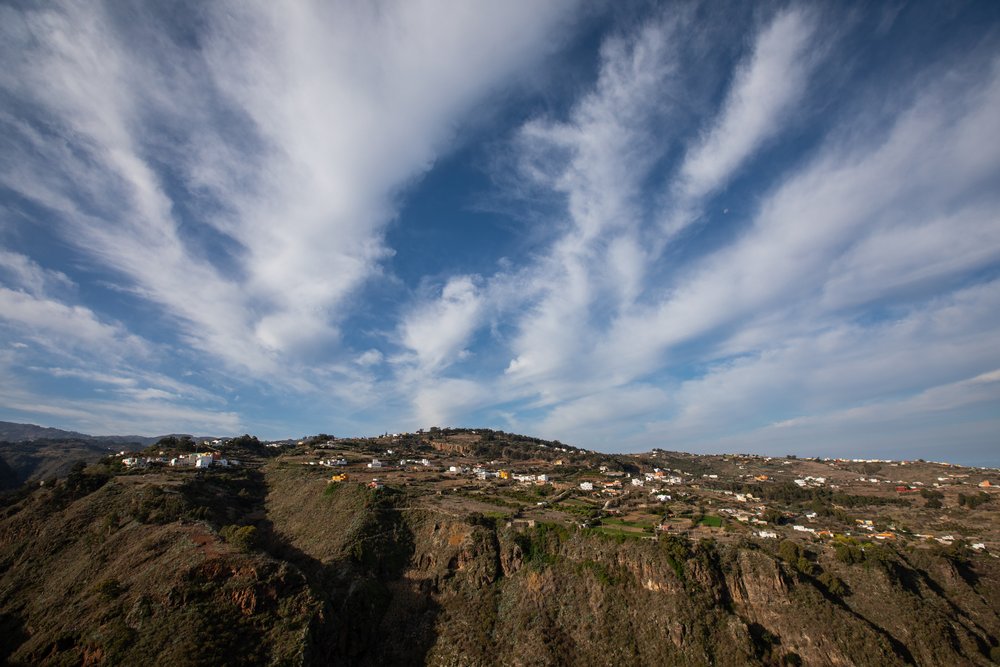 Wide angle landscape photograph in North Gran Canaria.