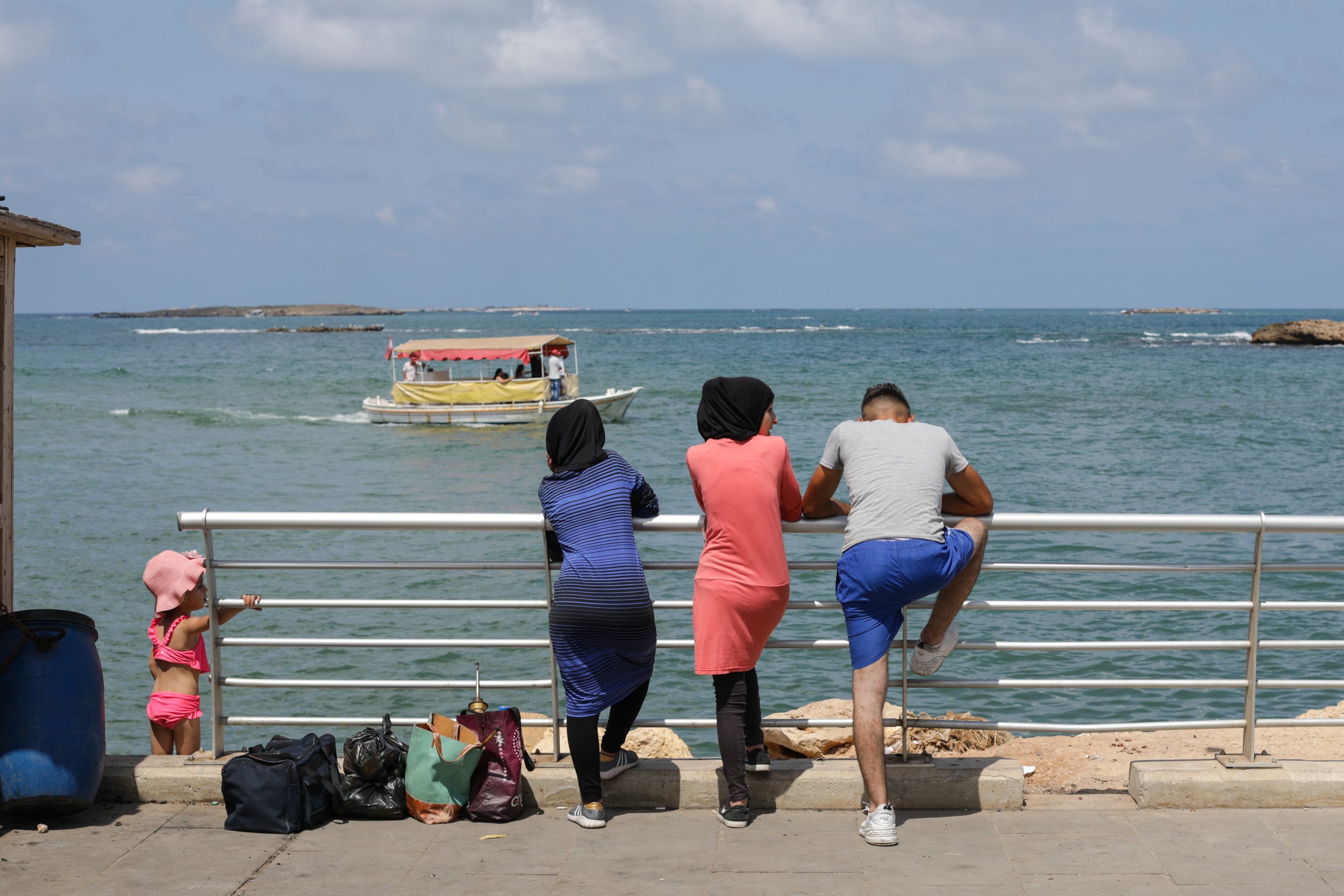 Street photography on the seafront of Tripoli, Lebanon