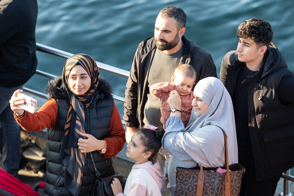 Family fun, a selfie by the Bosphorus