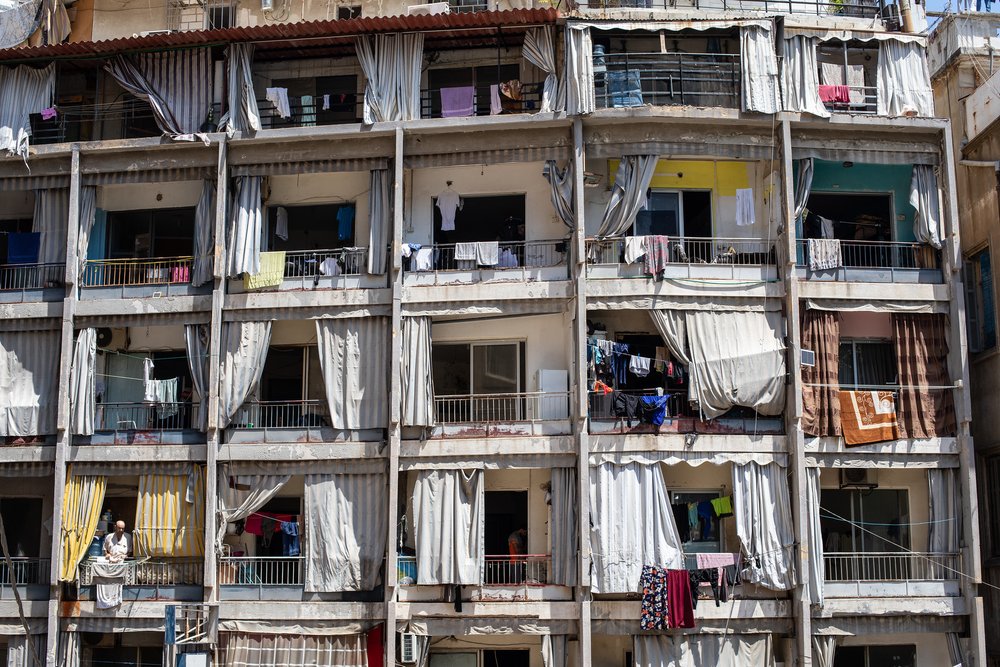 A residential building in the interesting area of Hamra in Beirut.