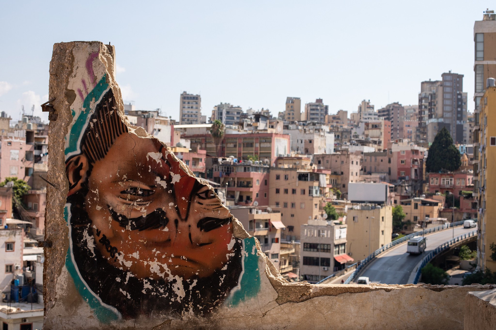 Street art and cityscape of Beirut.