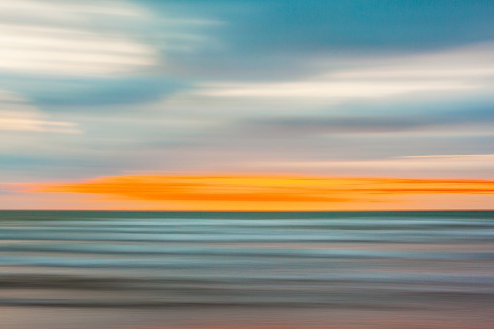 An abstract seascape image taken on the coastline of Aberystwyth in West Wales.