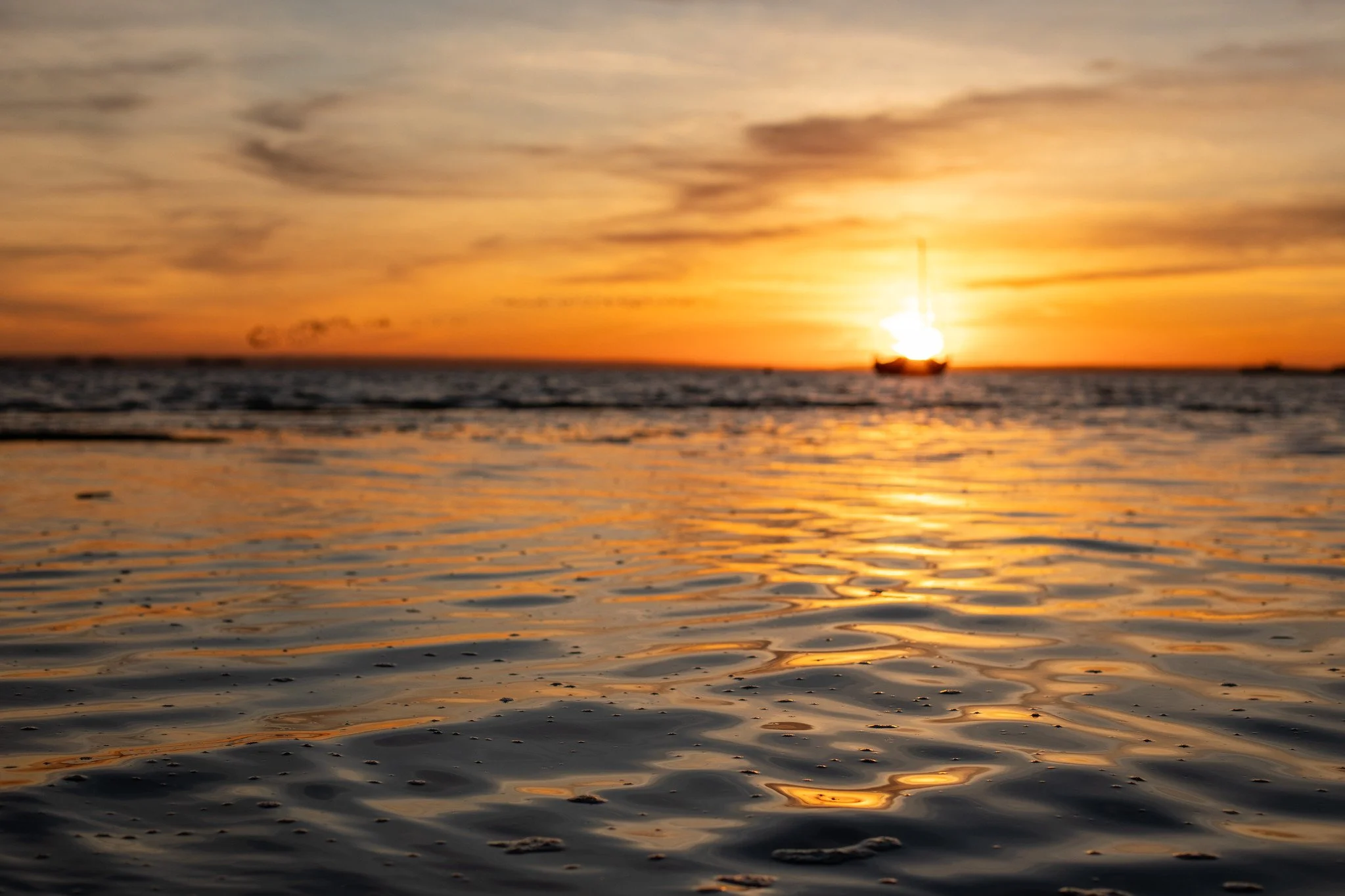 Dreamy December Sunset, Down by the Sea