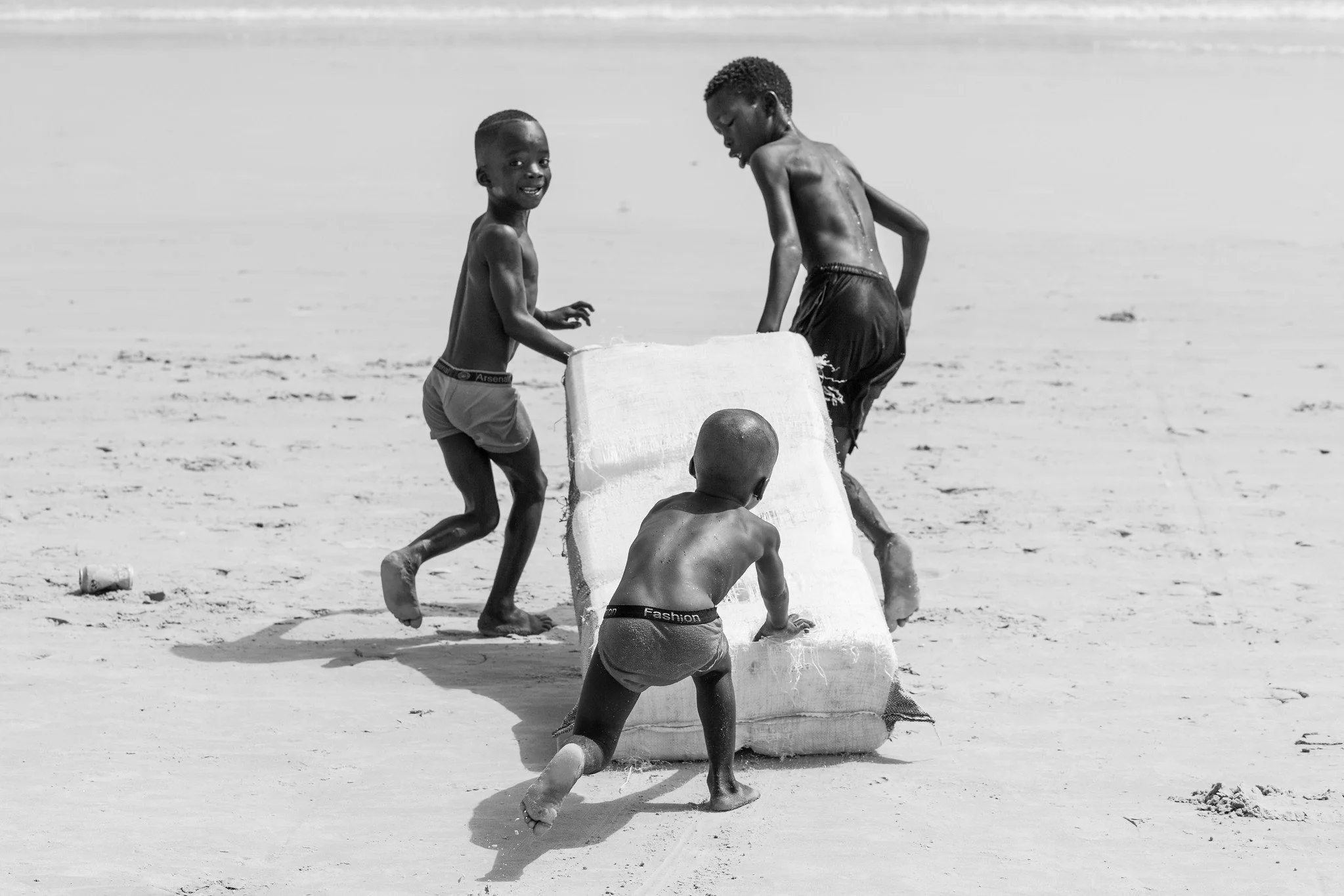 Black and white travel photography in West Africa